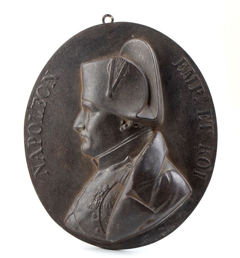 Placca Ovale in Bronzo Raffigurante il Busto di Napoleone