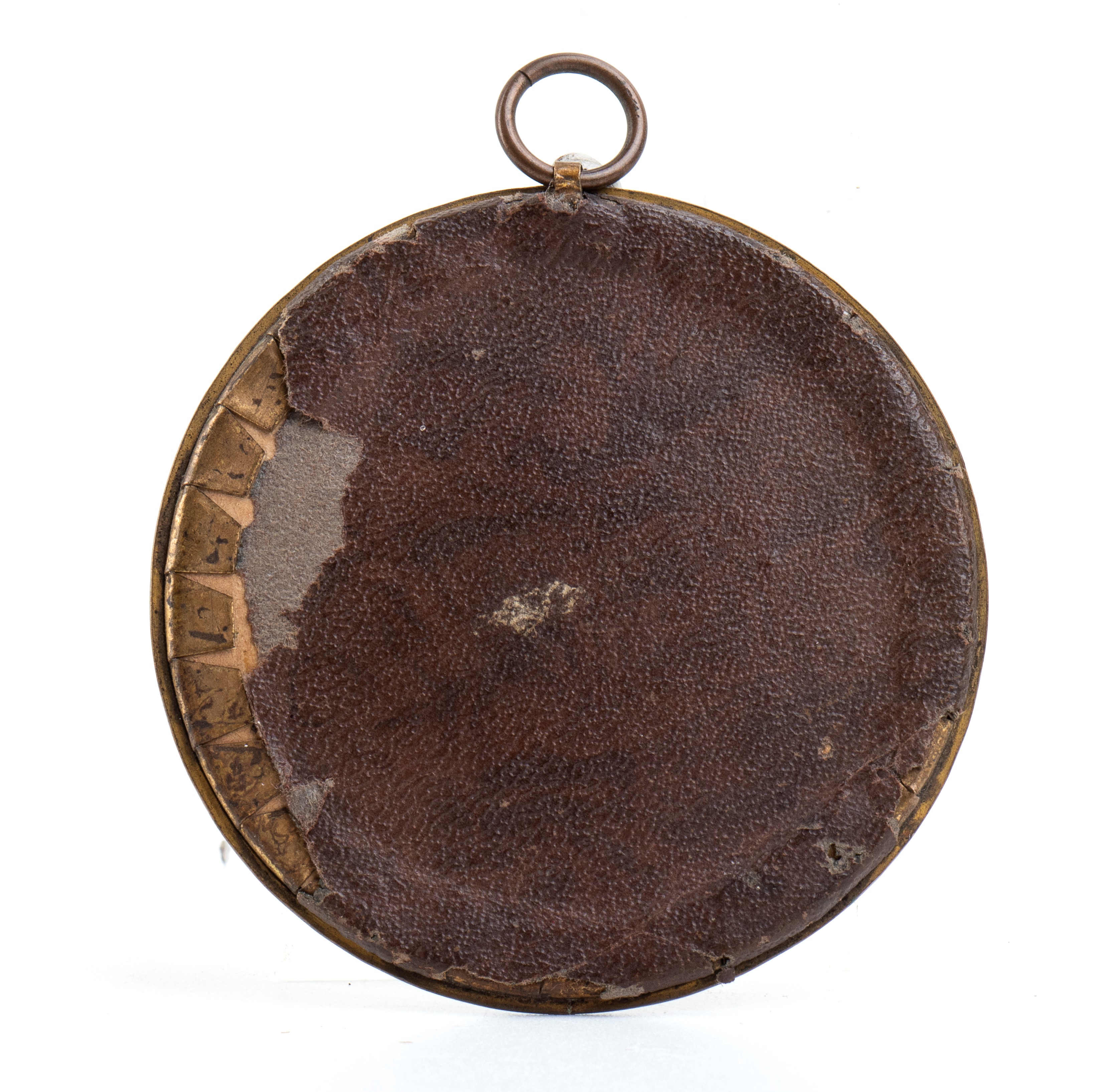 Miniatura in Bronzo con Cornice in Bronzo Dorato con Ritratto di Napoleone