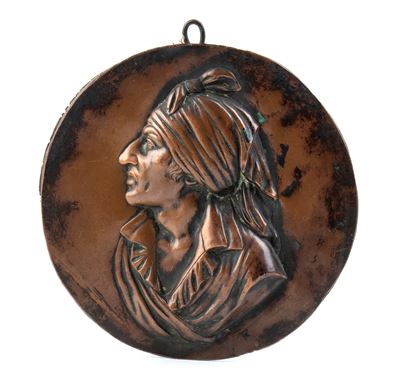 Placca in Rame Raffigurante Marat