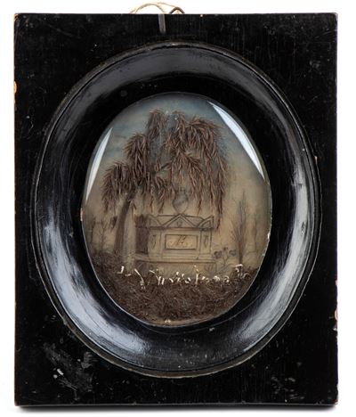 Miniatura con Cornice in Legno Rappresentante la Tomba di Napoleone a Sant’elena