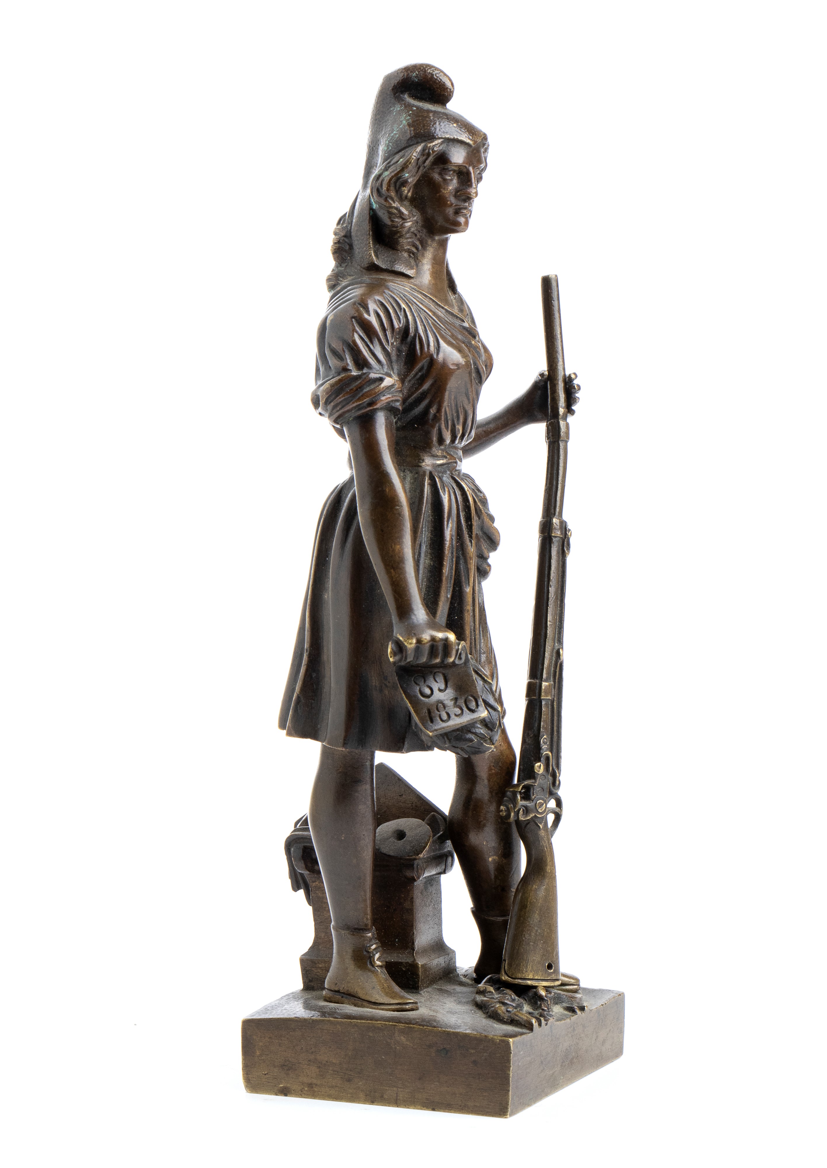 Scultura in Bronzo con Rappresentazione della Rivoluzione del 1830