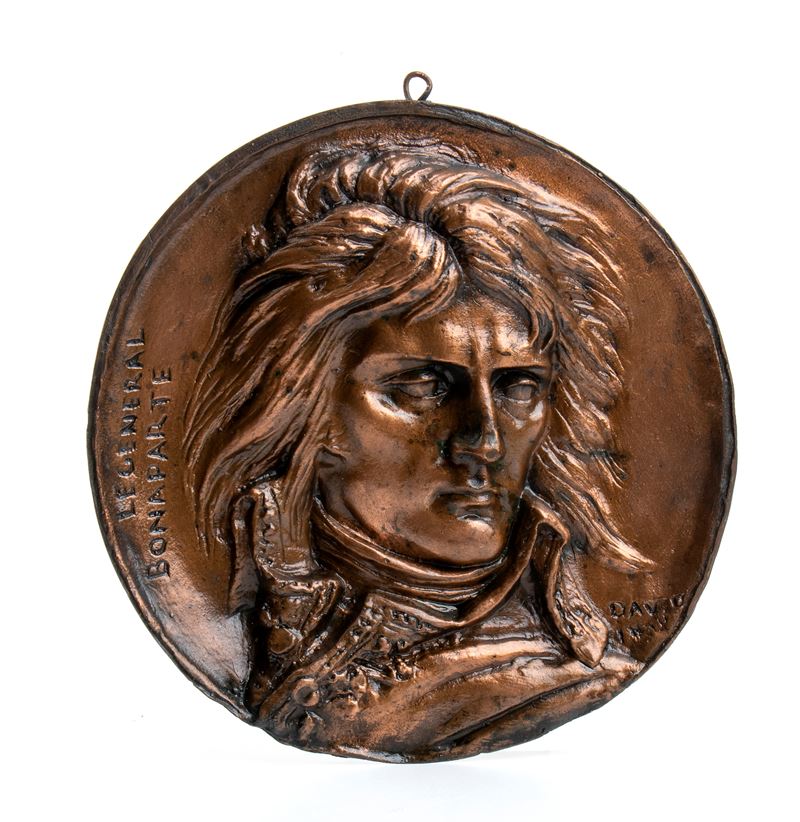 Grande Placca in Rame Raffigurante il Generale Napoleone