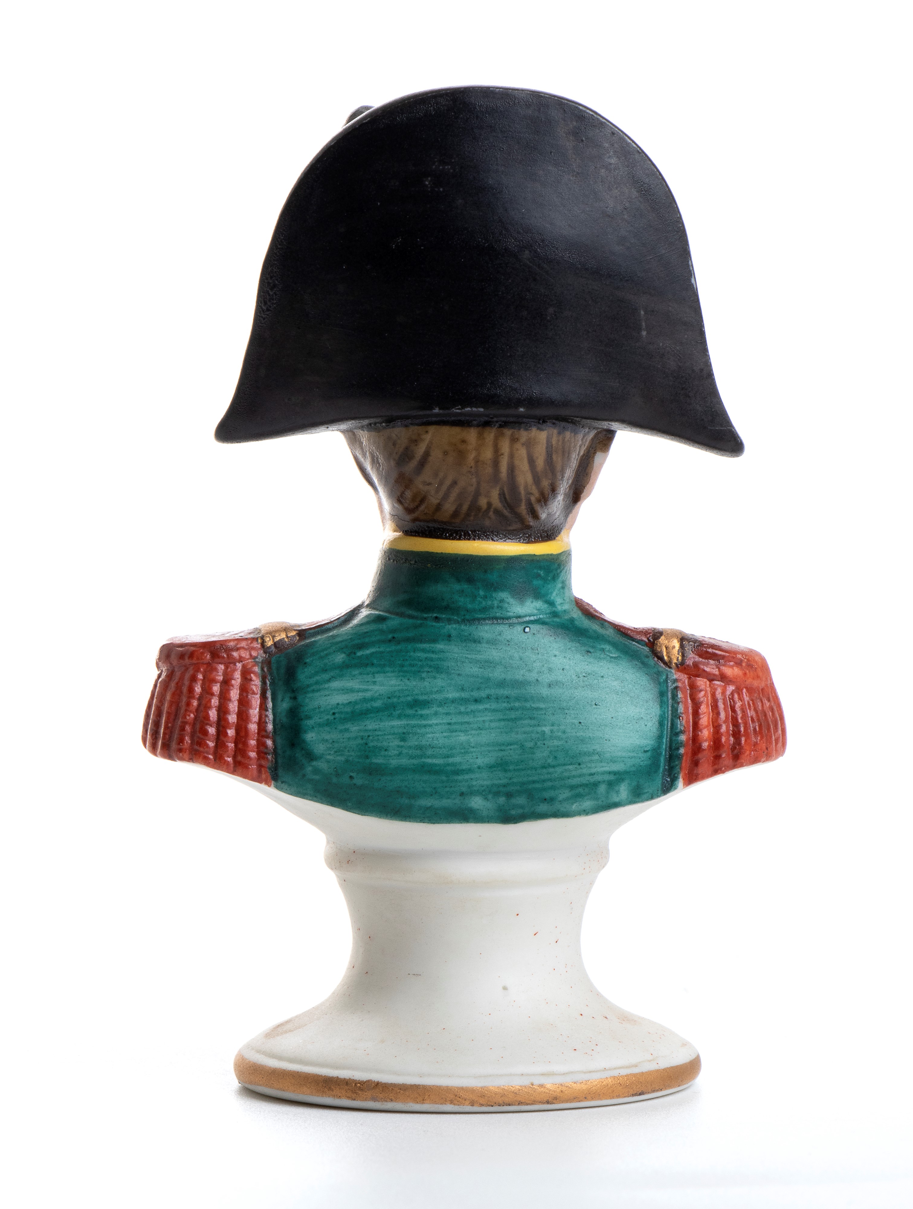 Piccolo Busto di Napoleone in Porcellana Policroma