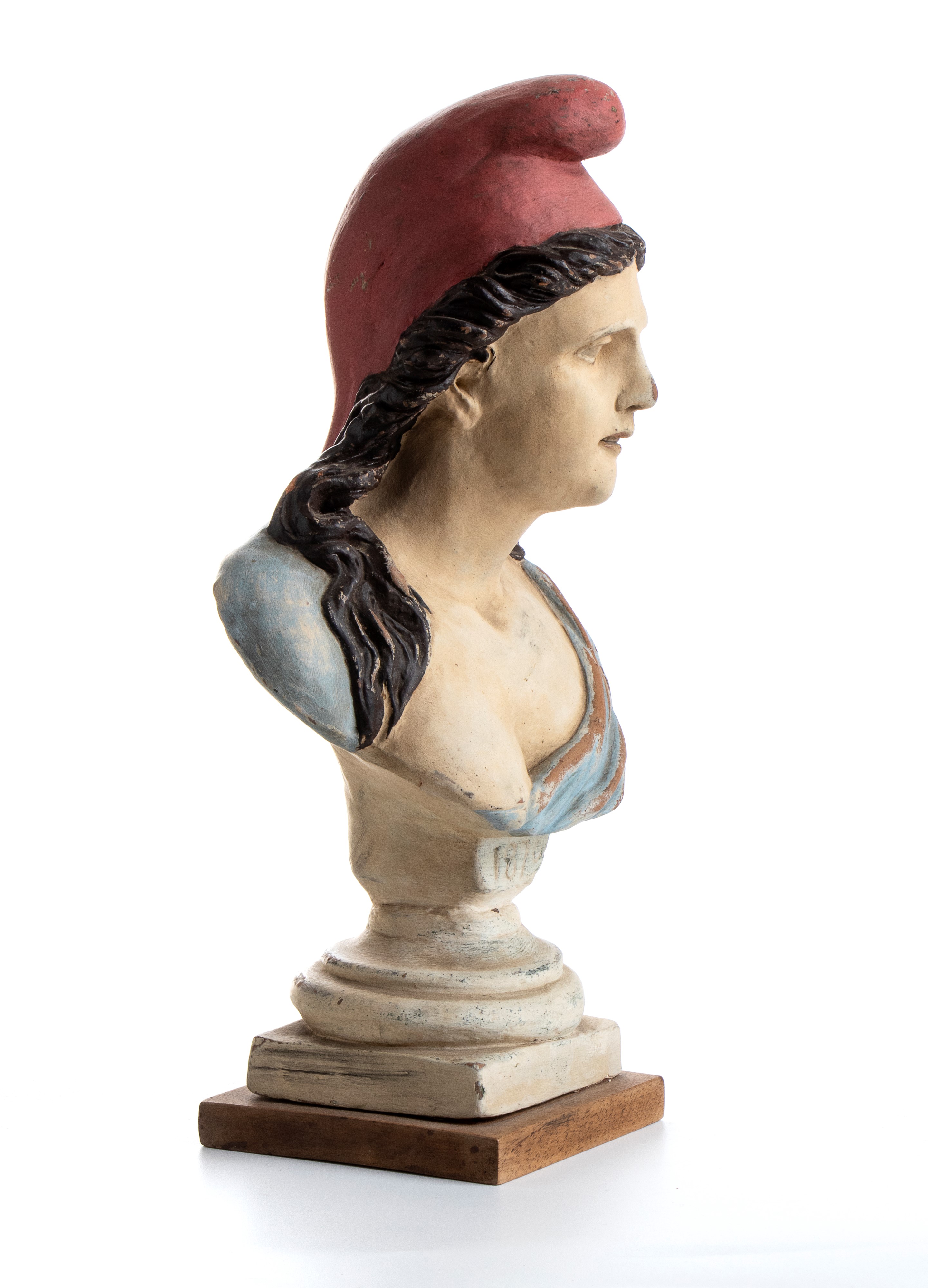 Grande Busto in Terracotta Policroma con Rappresentazione della Terza Repubblica (1870)