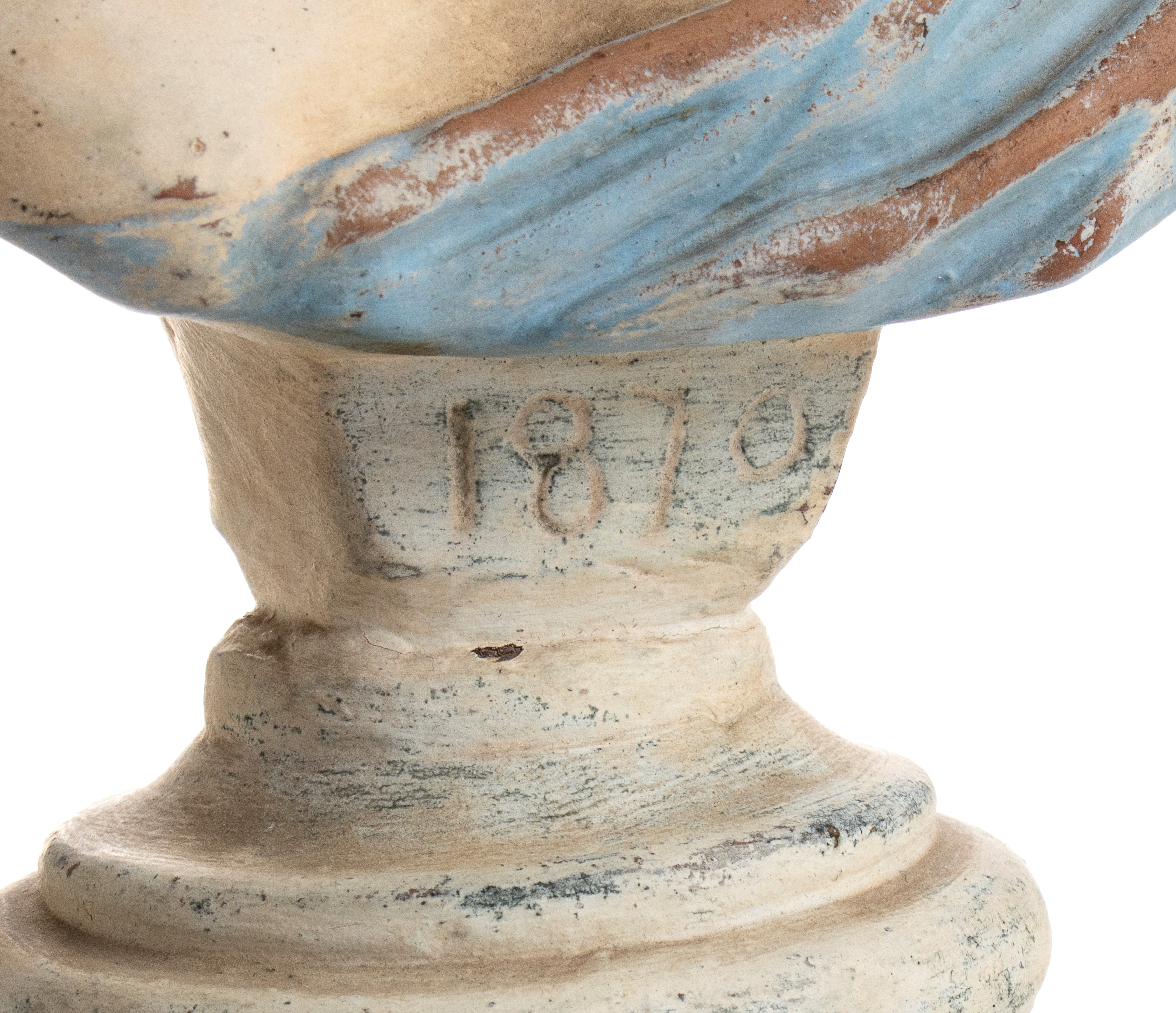 Grande Busto in Terracotta Policroma con Rappresentazione della Terza Repubblica (1870)