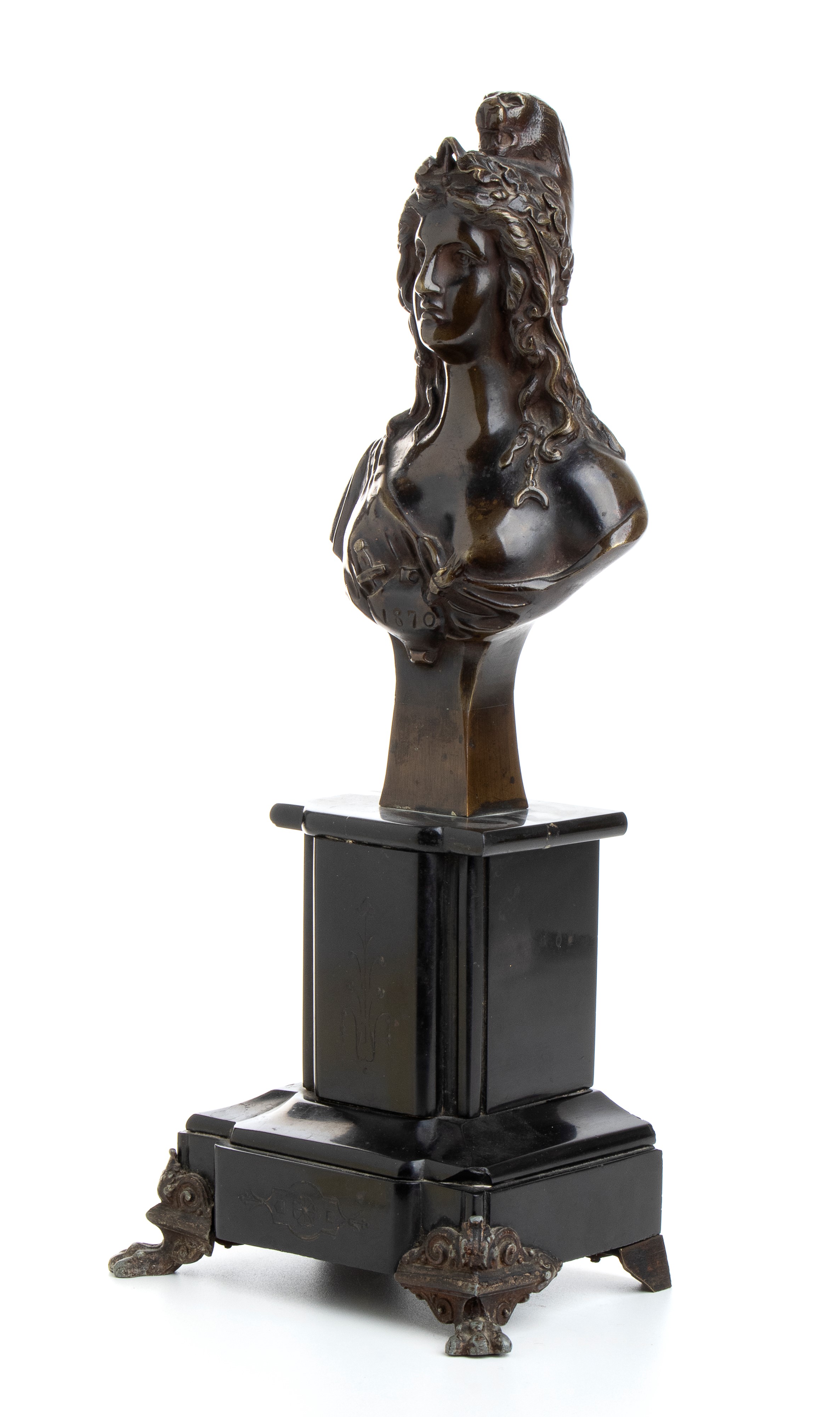 Grande Scultura in Bronzo Raffigurante la Marianna