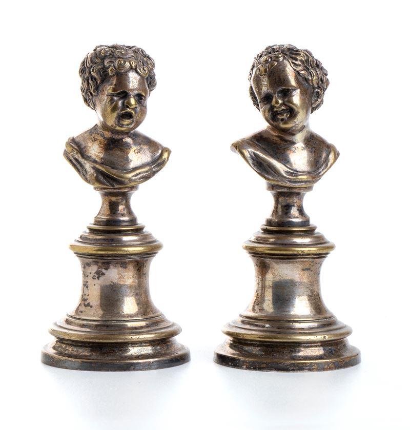 “jean Qui Rit” e “jean Qui Pleure” in Bronzo Argentato