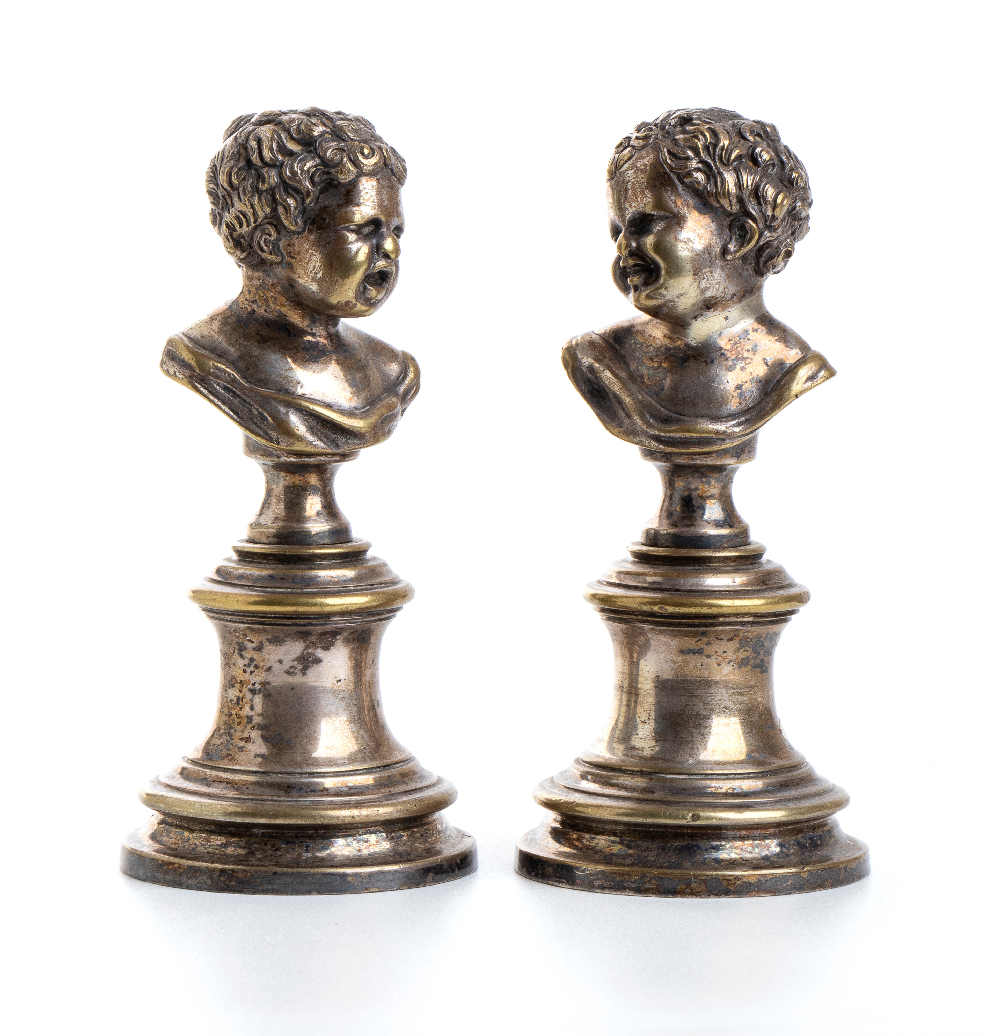 “jean Qui Rit” e “jean Qui Pleure” in Bronzo Argentato
