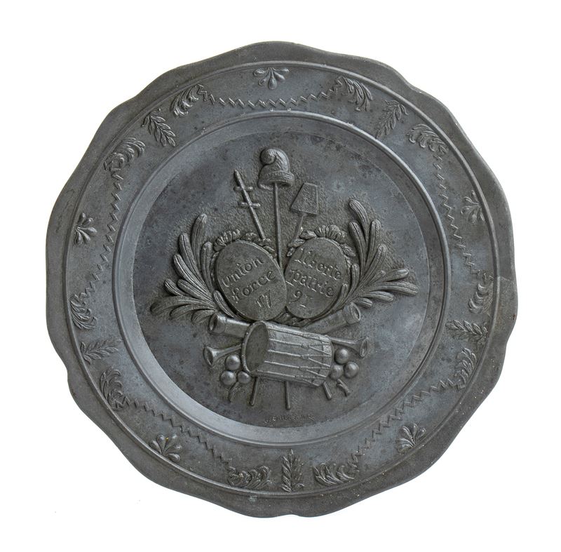 Placca in Peltro Commemorante la Costituzione del 1791