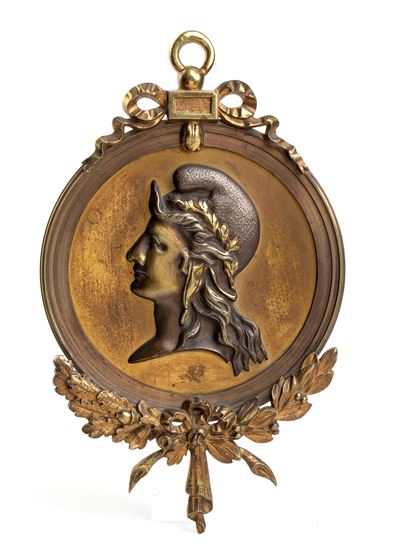 Placca in Bronzo con Busto della Marianna