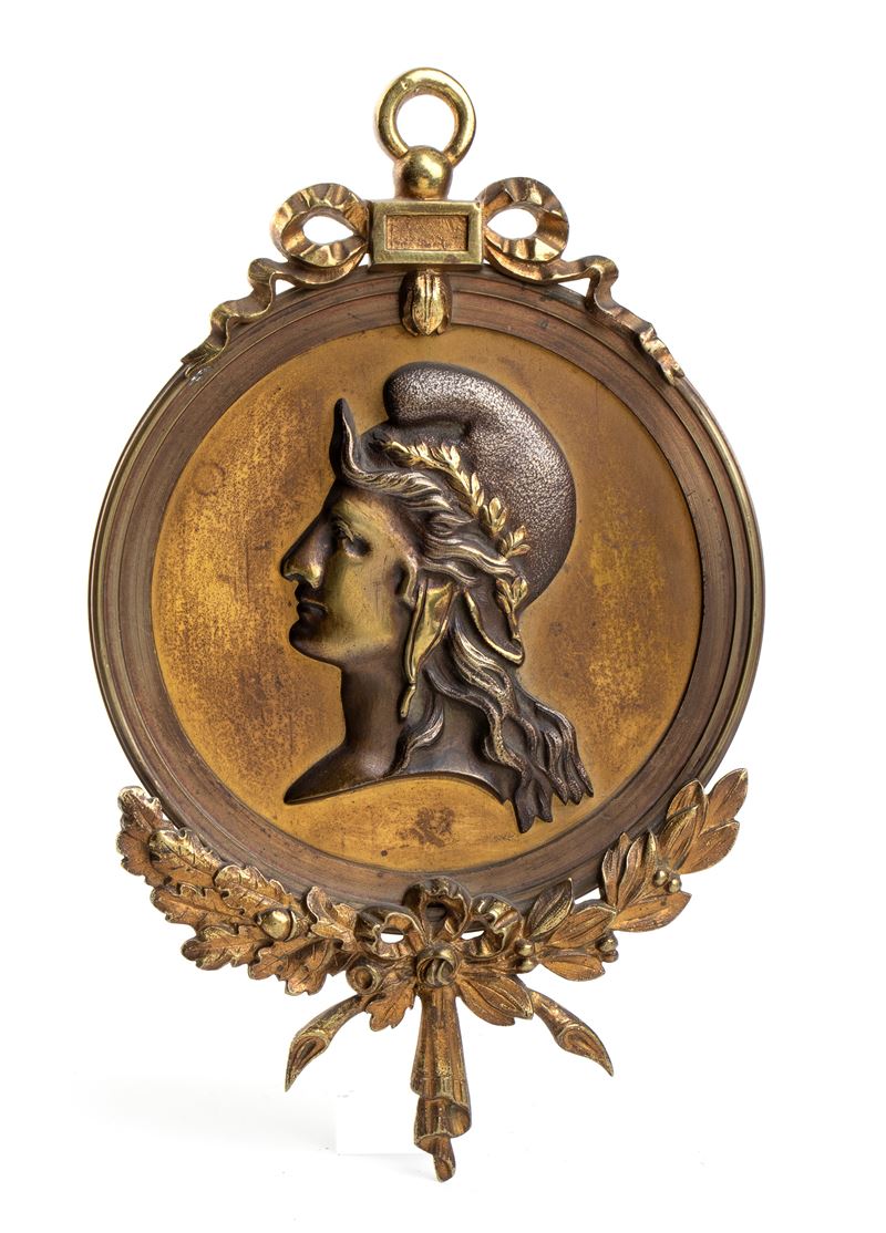 Placca in Bronzo con Busto della Marianna