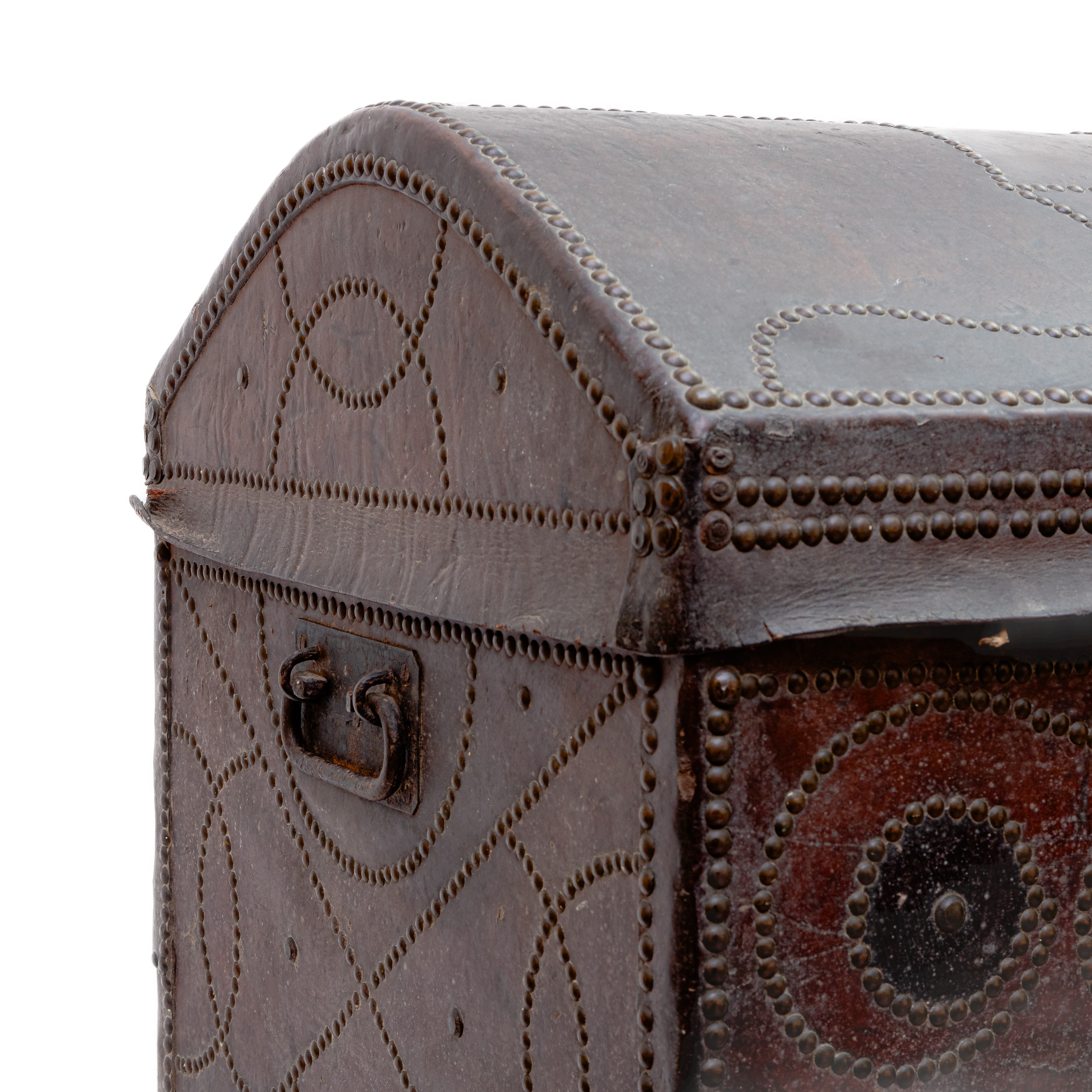 Baule in Cuoio e Legno,