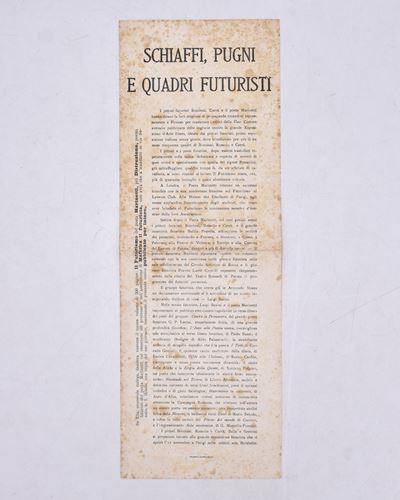 Schiaffi, Pugni e Quadri Futuristi. 1912.