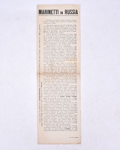 Marinetti in Russia. 1914.
