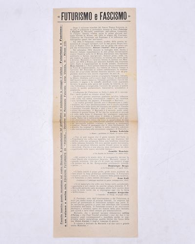 Futurismo e Fascismo. 1924.