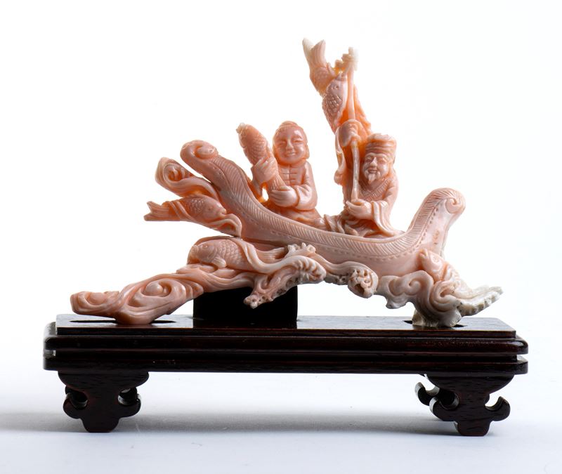 SCULTURA IN CORALLO ROSA