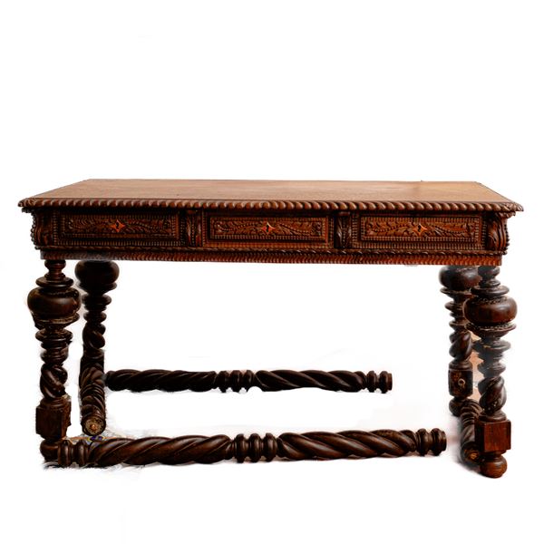 Wooden center table with ten drawers,  (nineteenth century)  - Auction Smart Auction: furniture, paintings, sculptures, silver and more at affordable prices - Bertolami Fine Art - Casa d'Aste