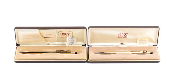 CROSS - Two customised Merck ballpoint pens