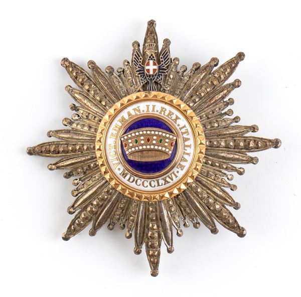 Italia, Regno,Ordine della Corona d'Italia, placca di Gran Croce 