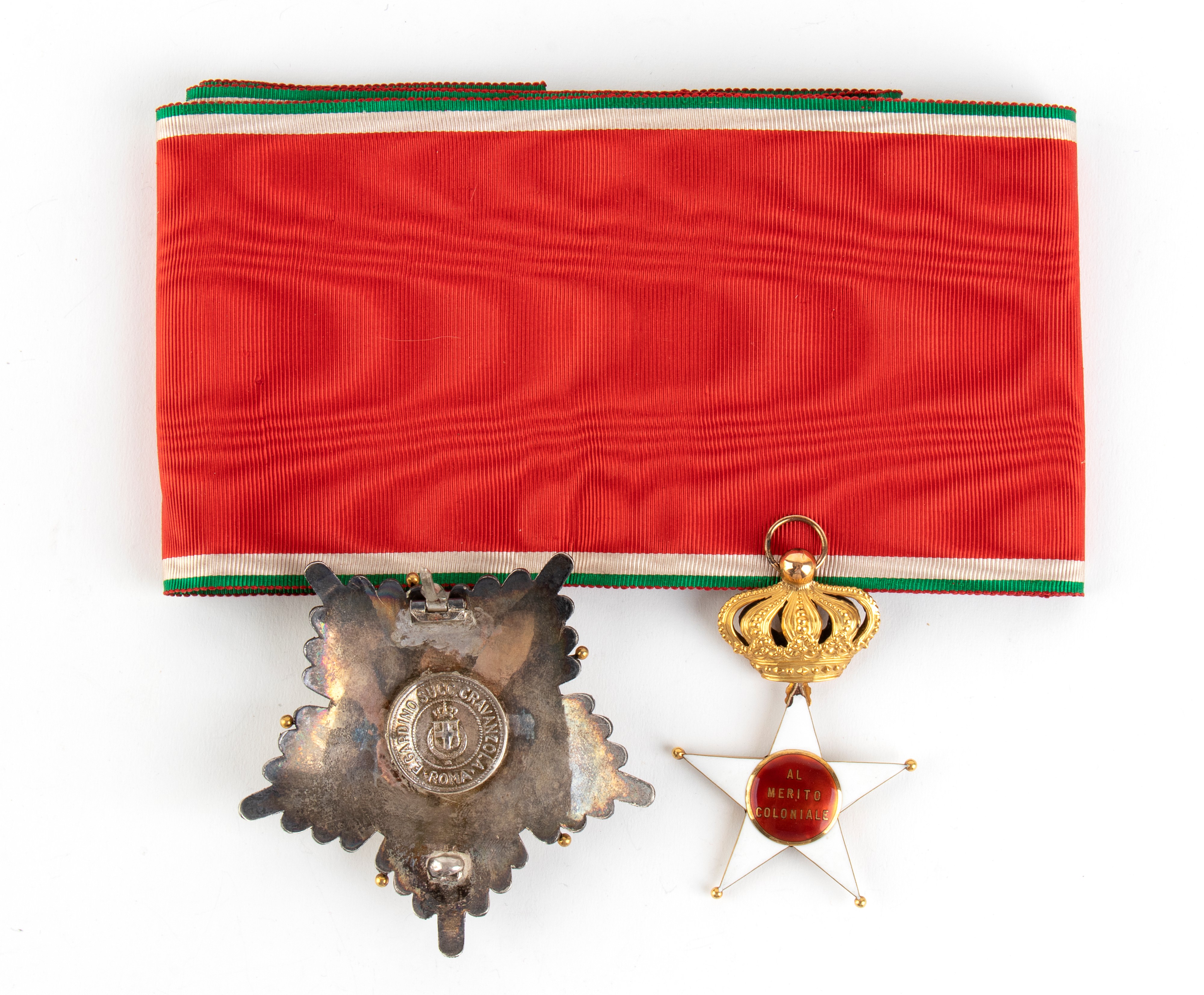 Ordine della Stella Coloniale, Gran Croce, Placca, Fascia e Pendente