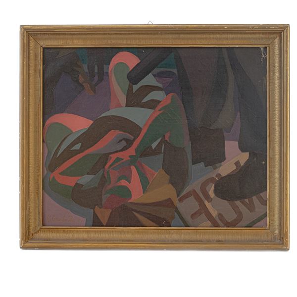 UMBERTO CARABELLA :  Portella delle Ginestre  (1951)  - dipinto ad olio su tela - Asta Smart Auction: arredi, dipinti, sculture, argenti e altro a prezzi vantaggiosi - Bertolami Fine Art - Casa d'Aste