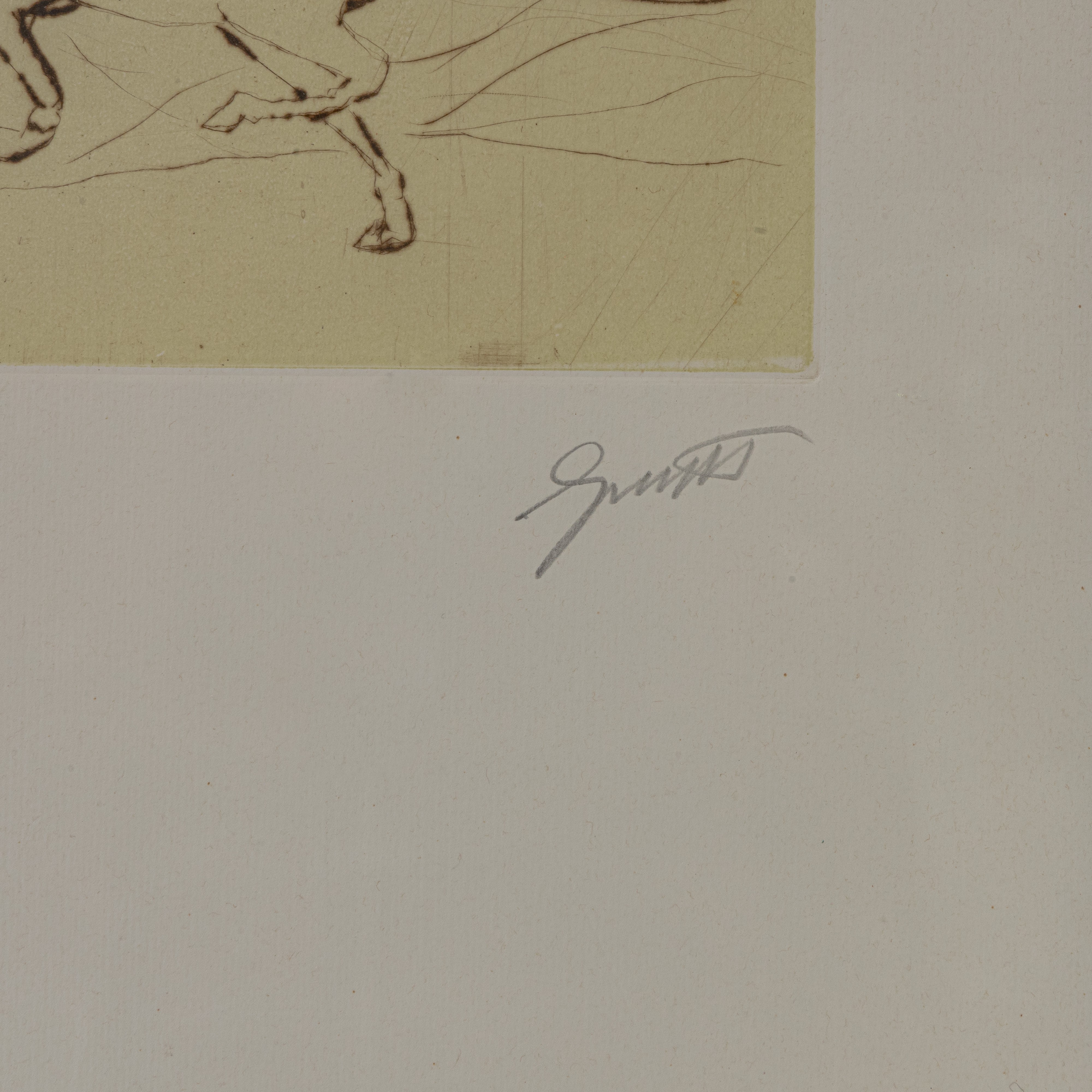 Giuseppe Cesetti - Cavalli, Multiplo a Punta Secca su Carta