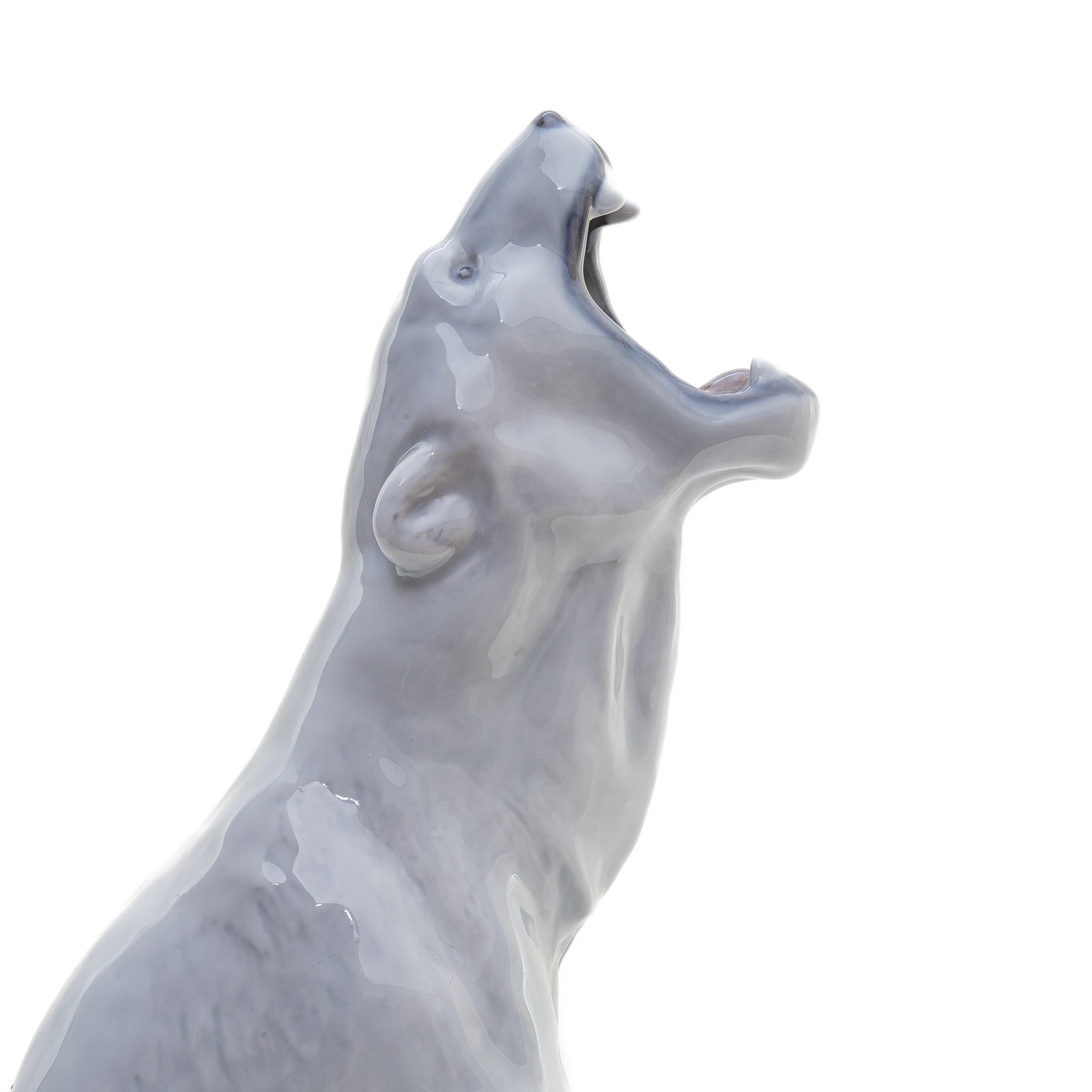 Orso Polare, Scultura in Porcellana Policroma,