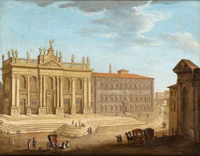 Veduta di San Giovanni in Laterano con Palazzo Lateranense
