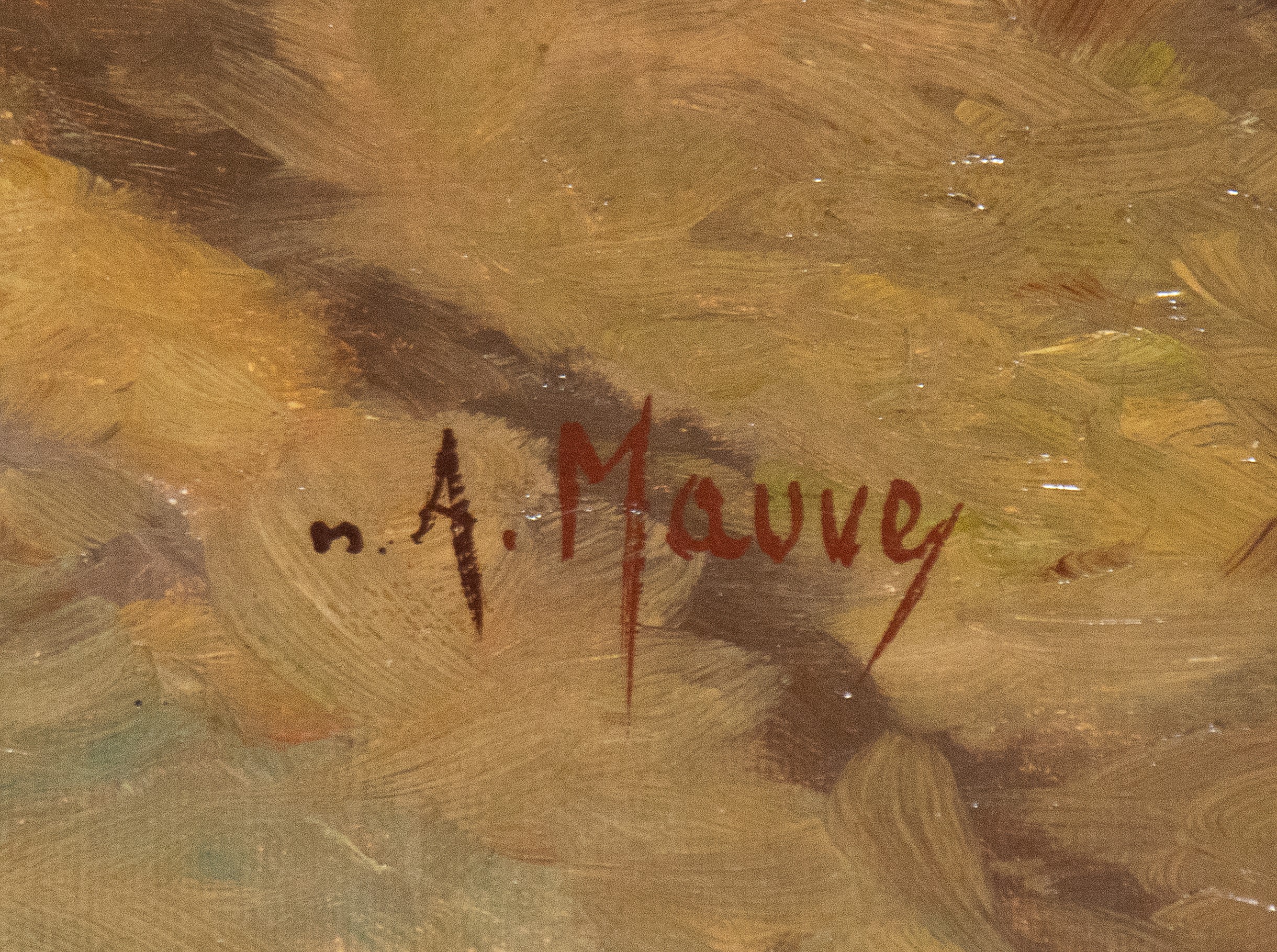 Anton Mavue - Pastorella con Gregge