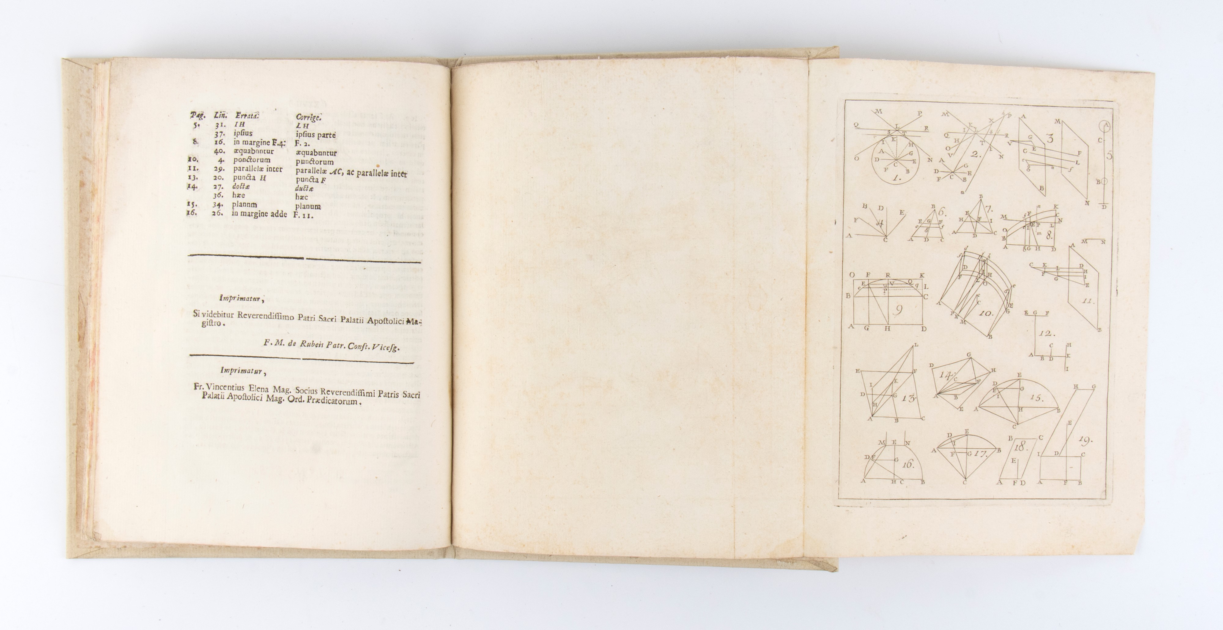 Ruggero Boscovich. De Centro Gravitatis Dissertatio. Roma Ex Typographia Komarek 1751