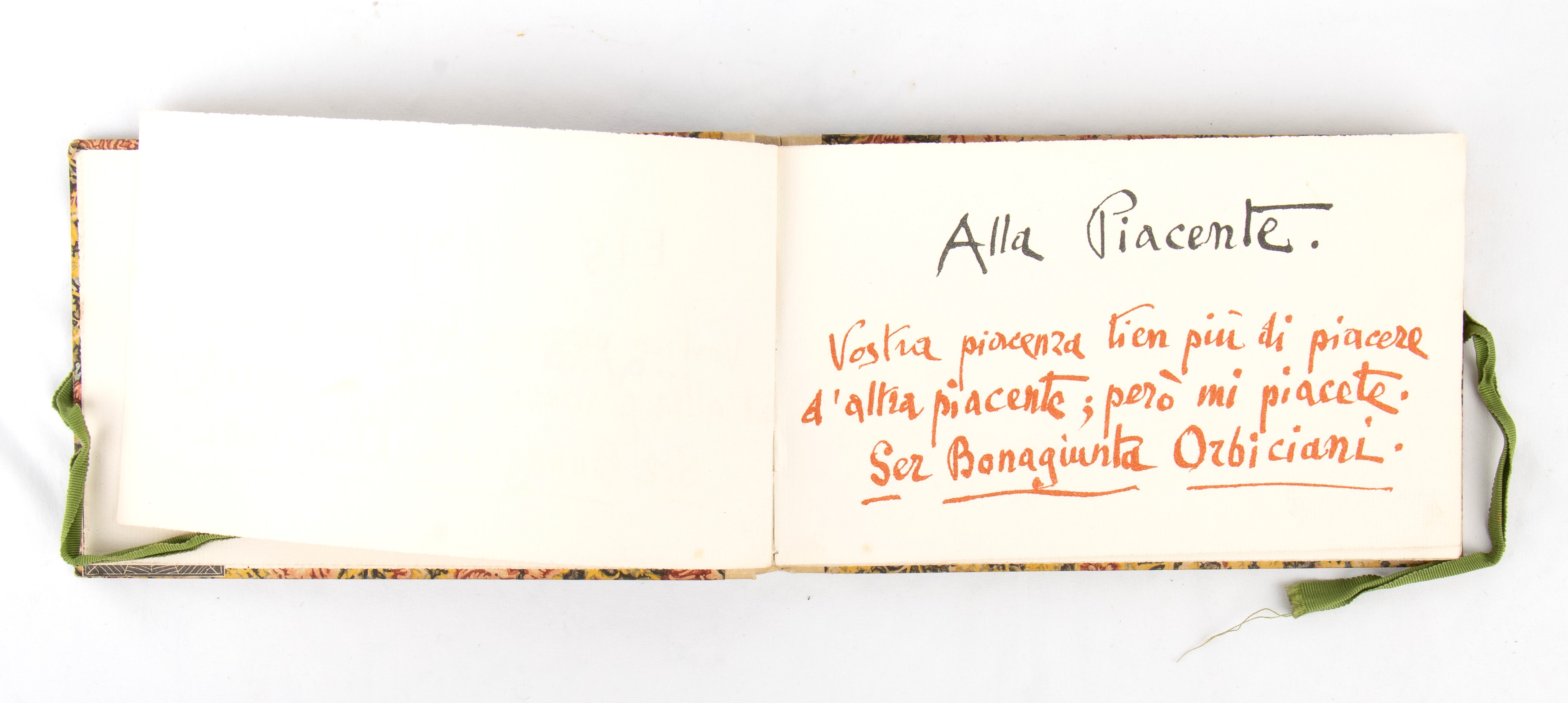 D'Annunzio, Gabriele "Alla Piacente , Carmen votivum" (Pescara, 12 marzo 1863 – Gardone Riviera, ...
