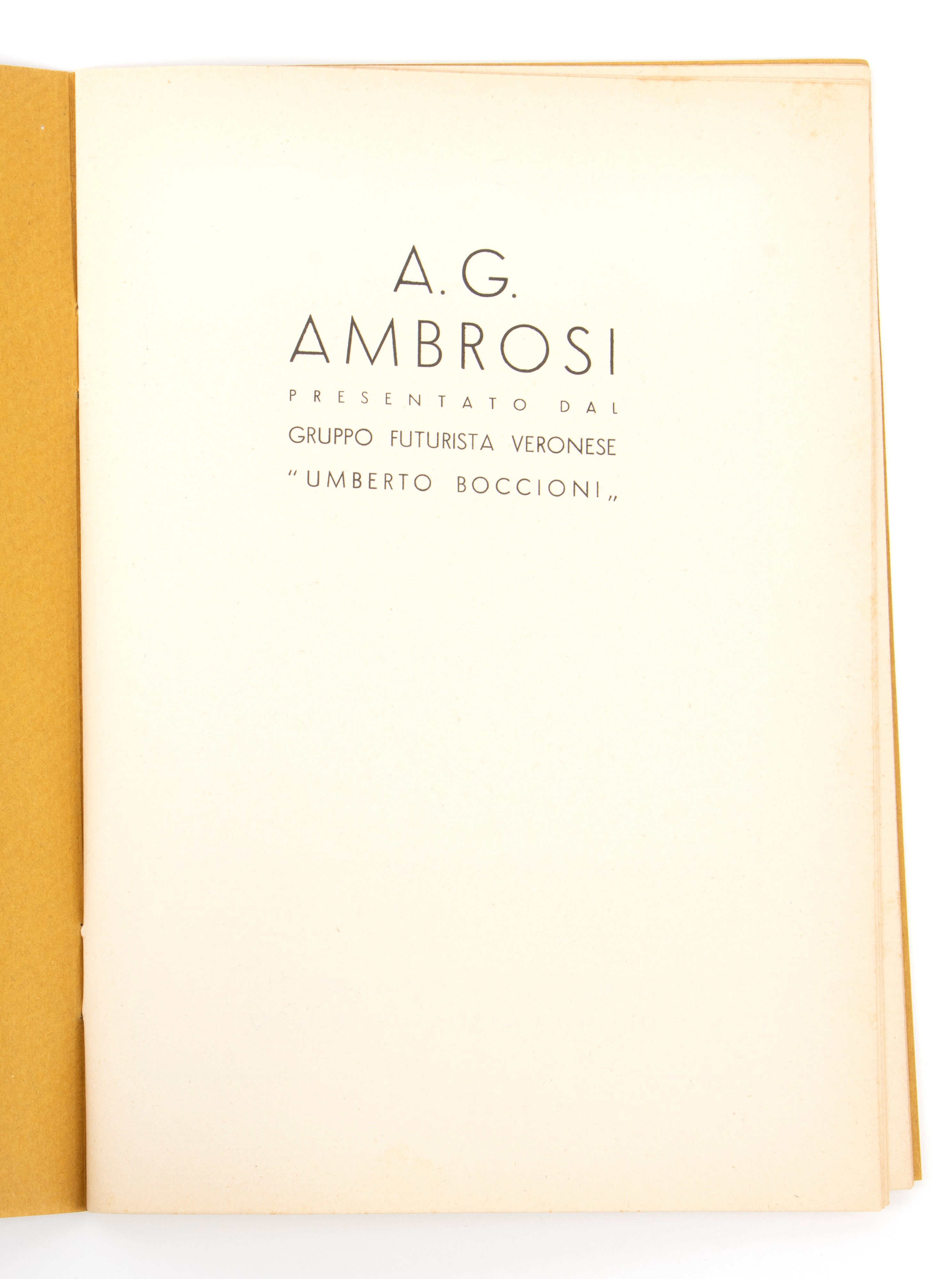 Futurismo, Aeropittura - A.g. Ambrosi Aeropittore Futurista
