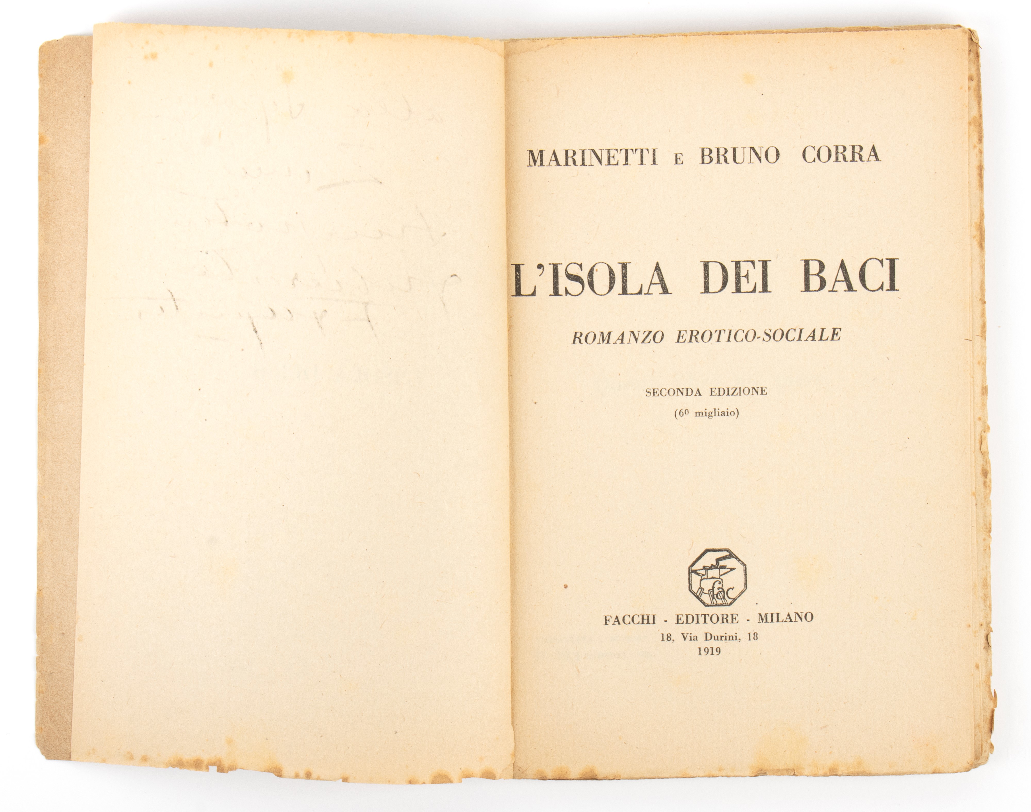 Futurismo - Marinetti , F.t. - Corra, Bruno - L'isola dei Baci