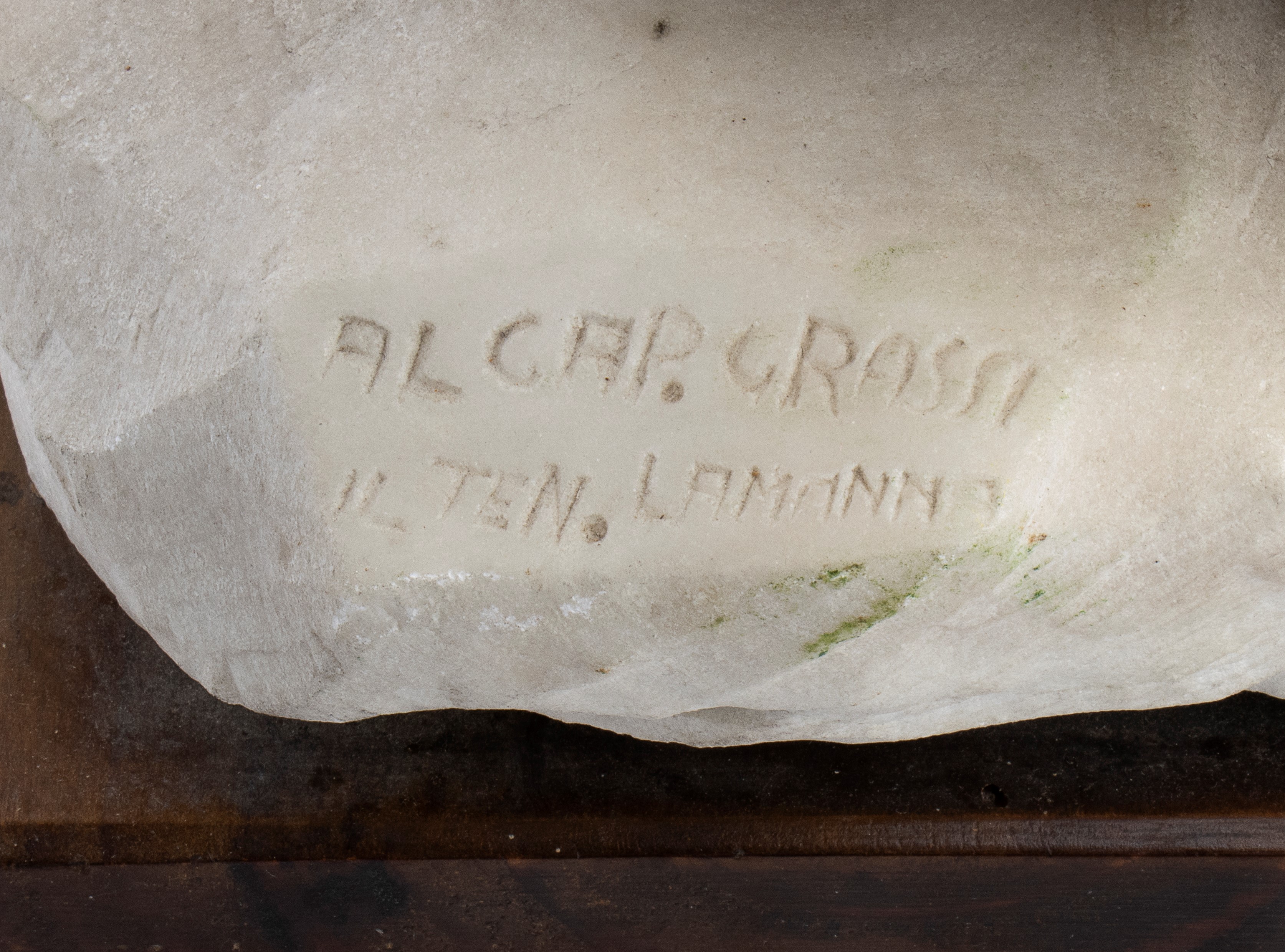 Militaria, scultura in marmo Carro Armato