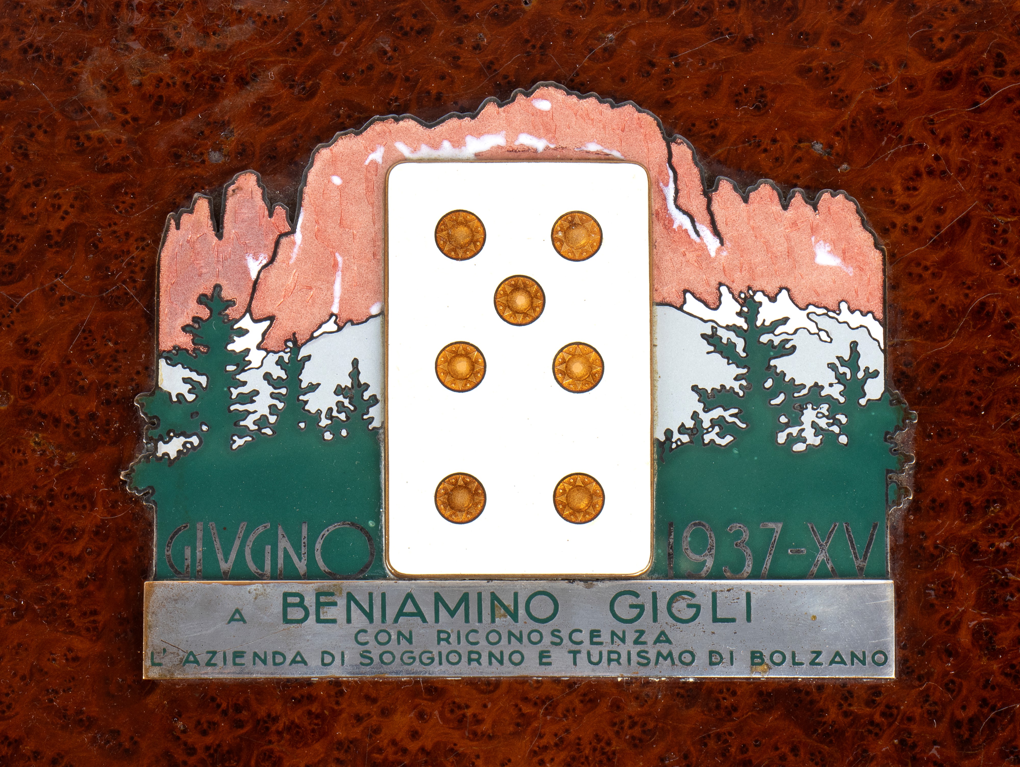 Musica, GIGLI Beniamino, scatola legno e smalti