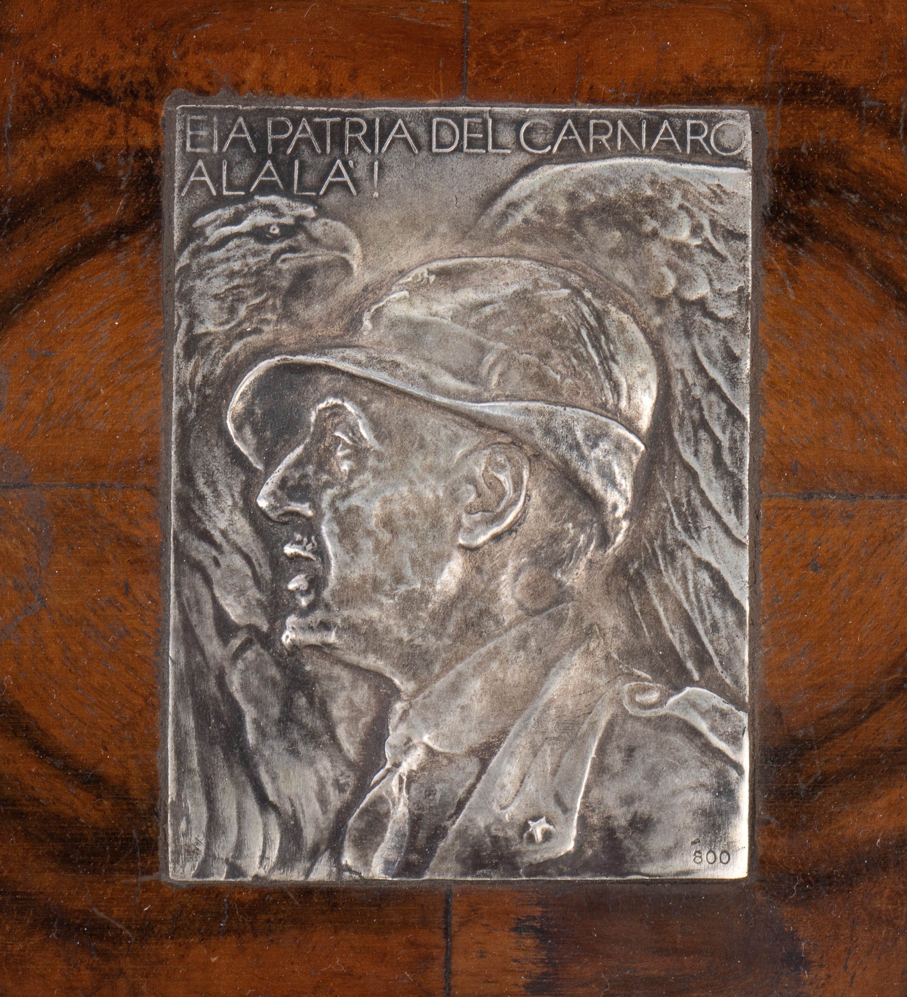 Dannunziana - D'annunzio, Gabriele - Scatola con Placca Argento Carnaro