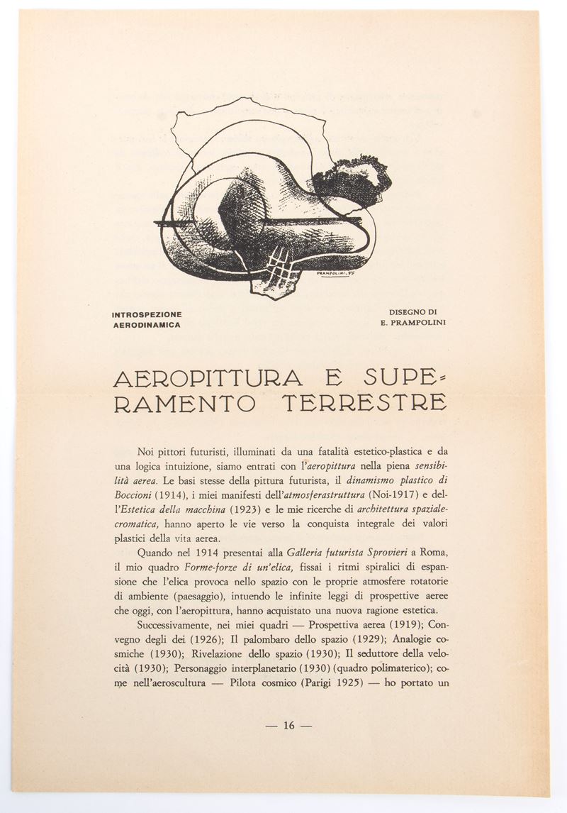 Futurismo, Volantino (?) Prampolini