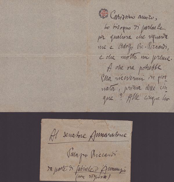 d'Annunzio, Gabriele (Pescara, 12 Marzo 1863 – Gardone Riviera, 1 Marzo 1938)