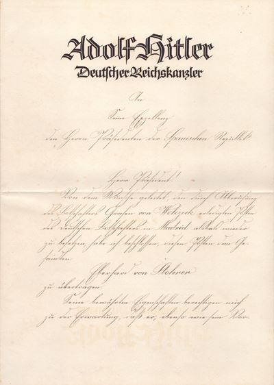 Hitler, Adolf (braunau Am Inn, Austria Superiore, 20 Aprile 1889 - Berlino 30 Aprile 1945)