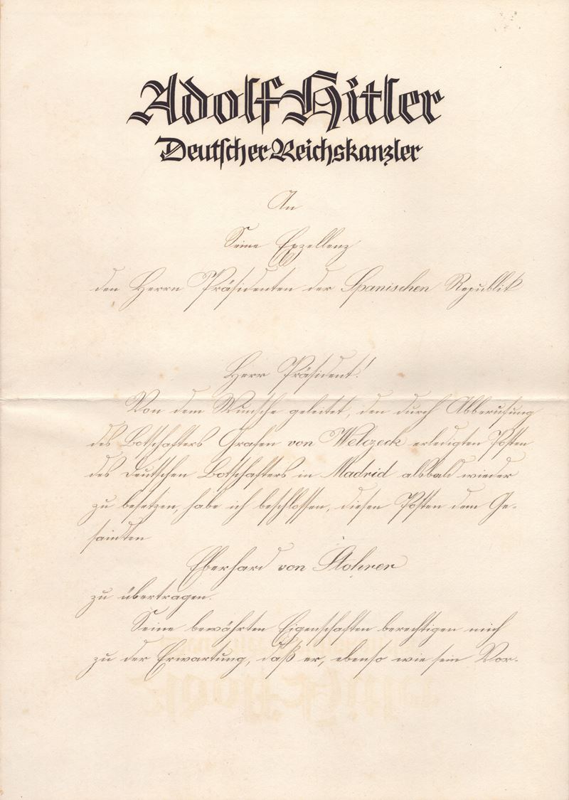 Hitler, Adolf (braunau Am Inn, Austria Superiore, 20 Aprile 1889 - Berlino 30 Aprile 1945)