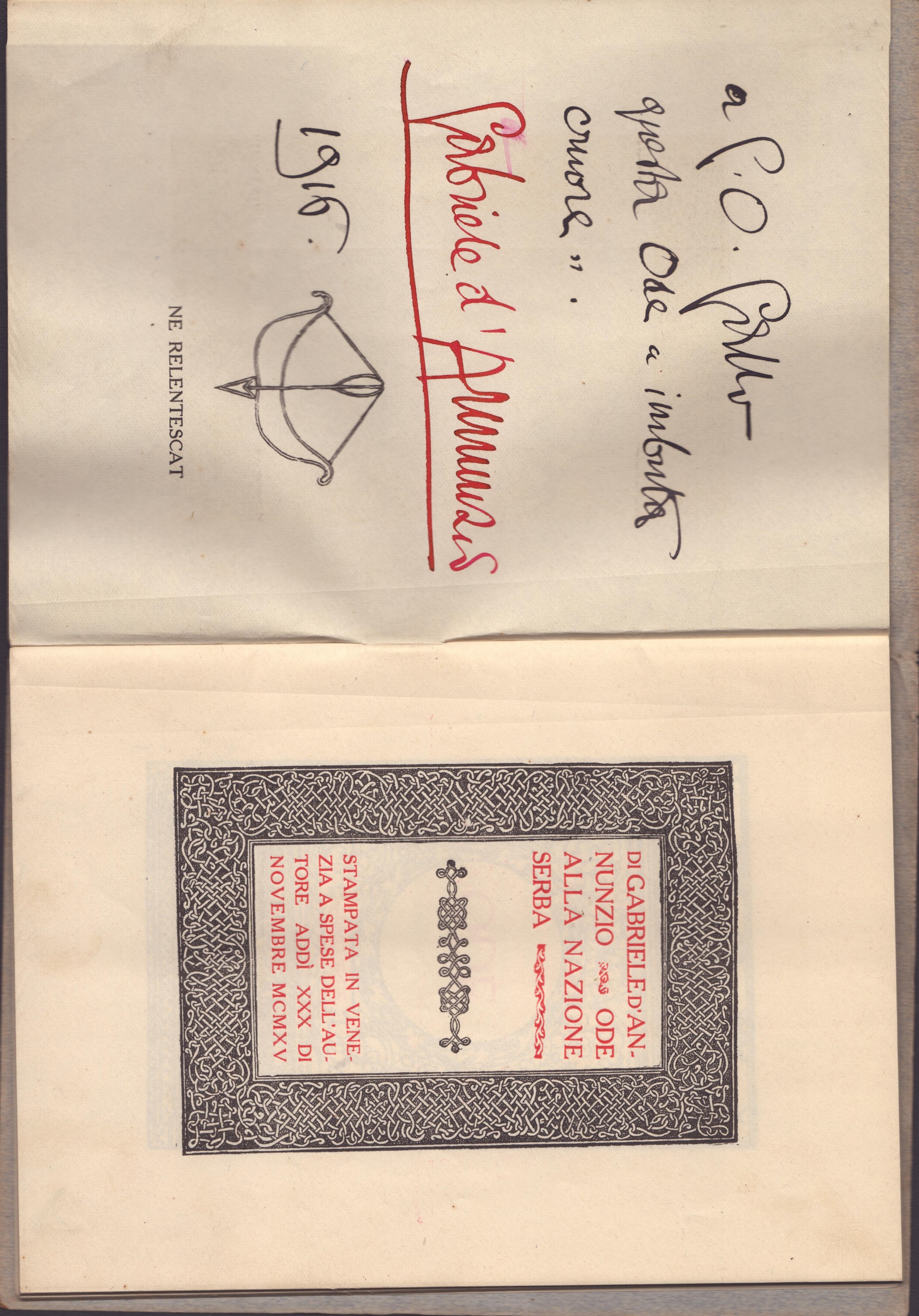 D'annunzio, Gabriele (pescara, 12 Marzo 1863 – Gardone Riviera, 1º Marzo 1938)