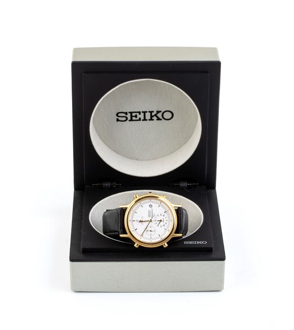 SEIKO: steel chronograph wristwatch