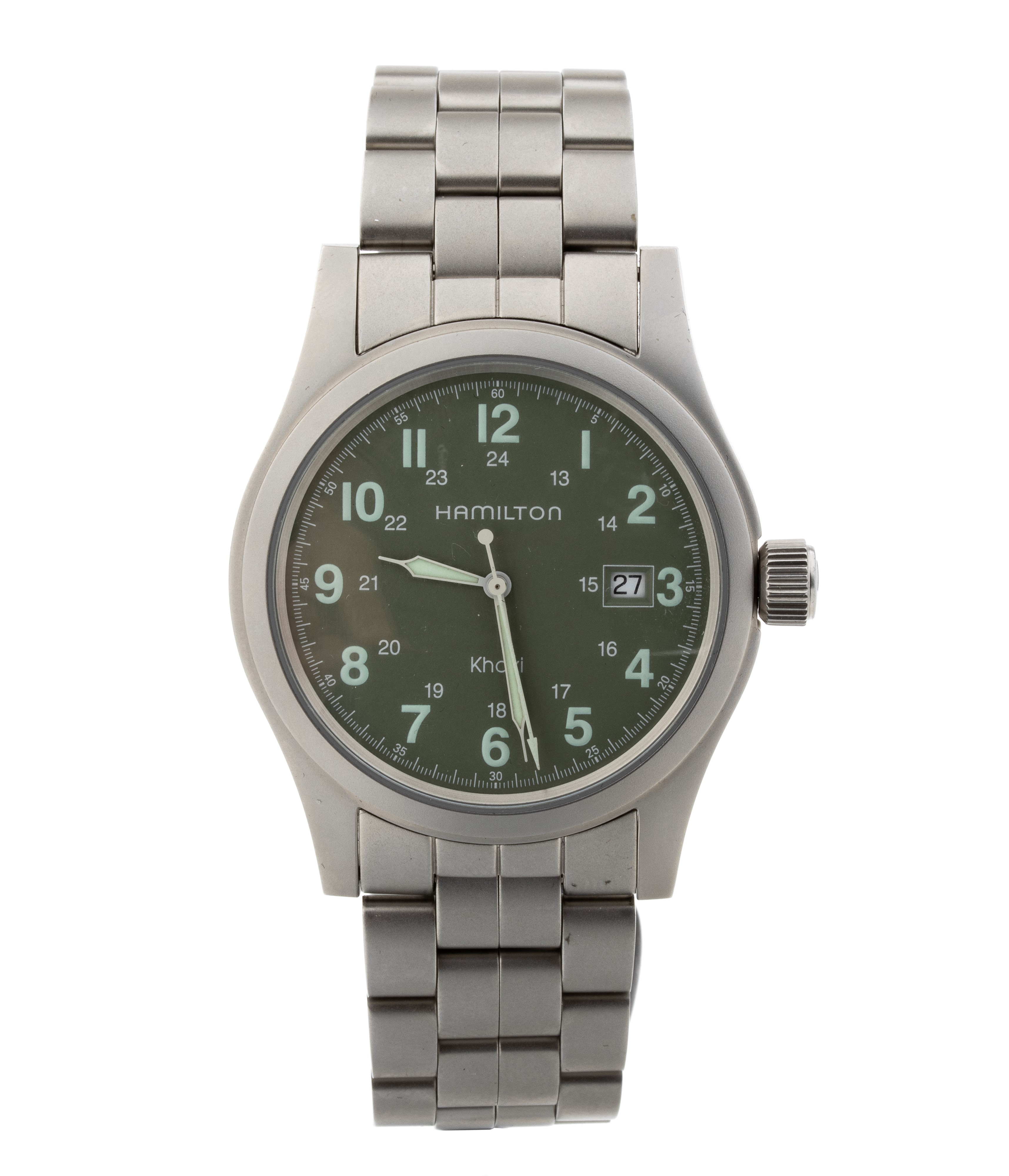 Hamilton - Orologio da polso Khaki, cassa e bracciale in acciaio satinato