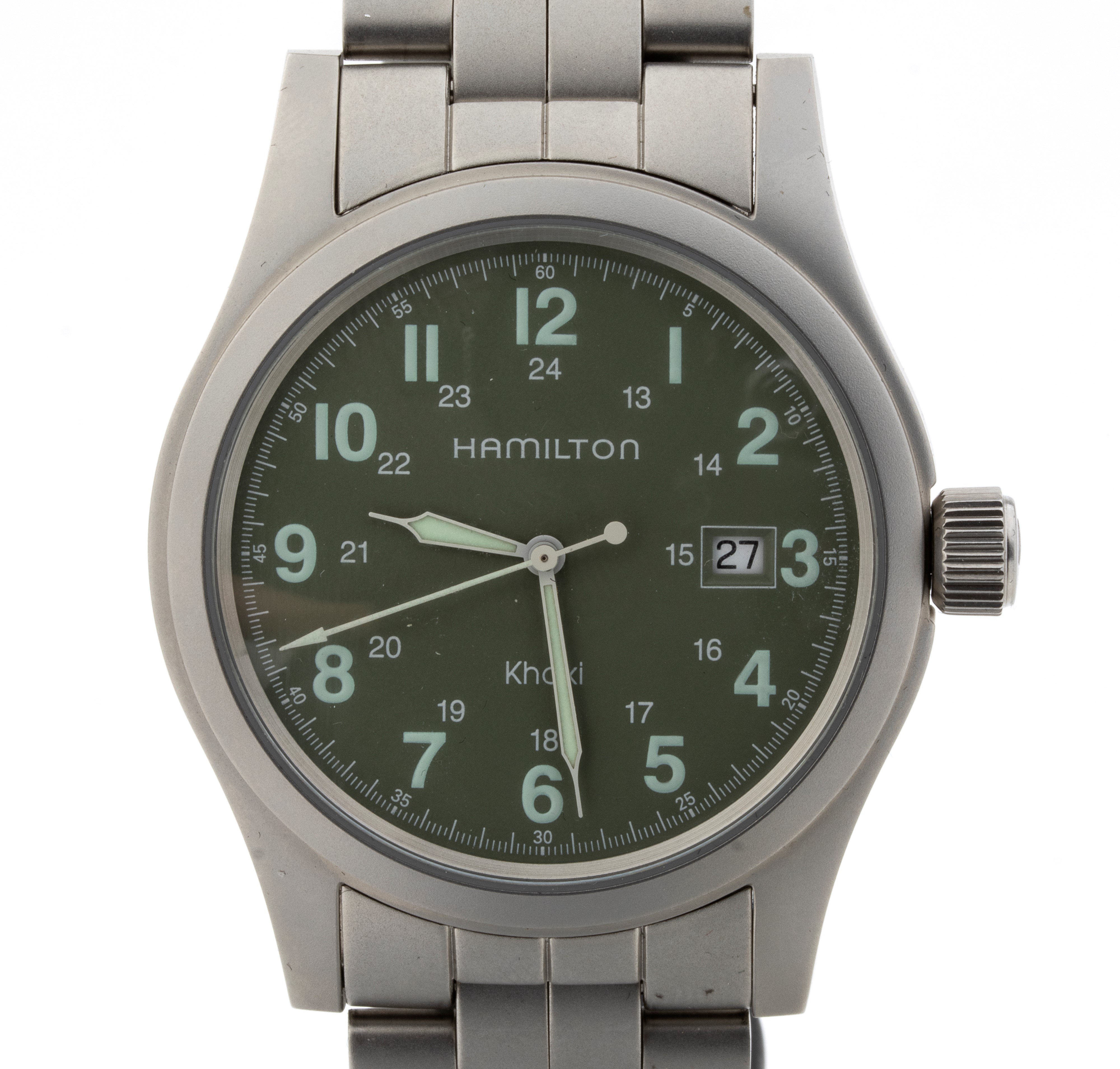 Hamilton - Orologio da polso Khaki, cassa e bracciale in acciaio satinato