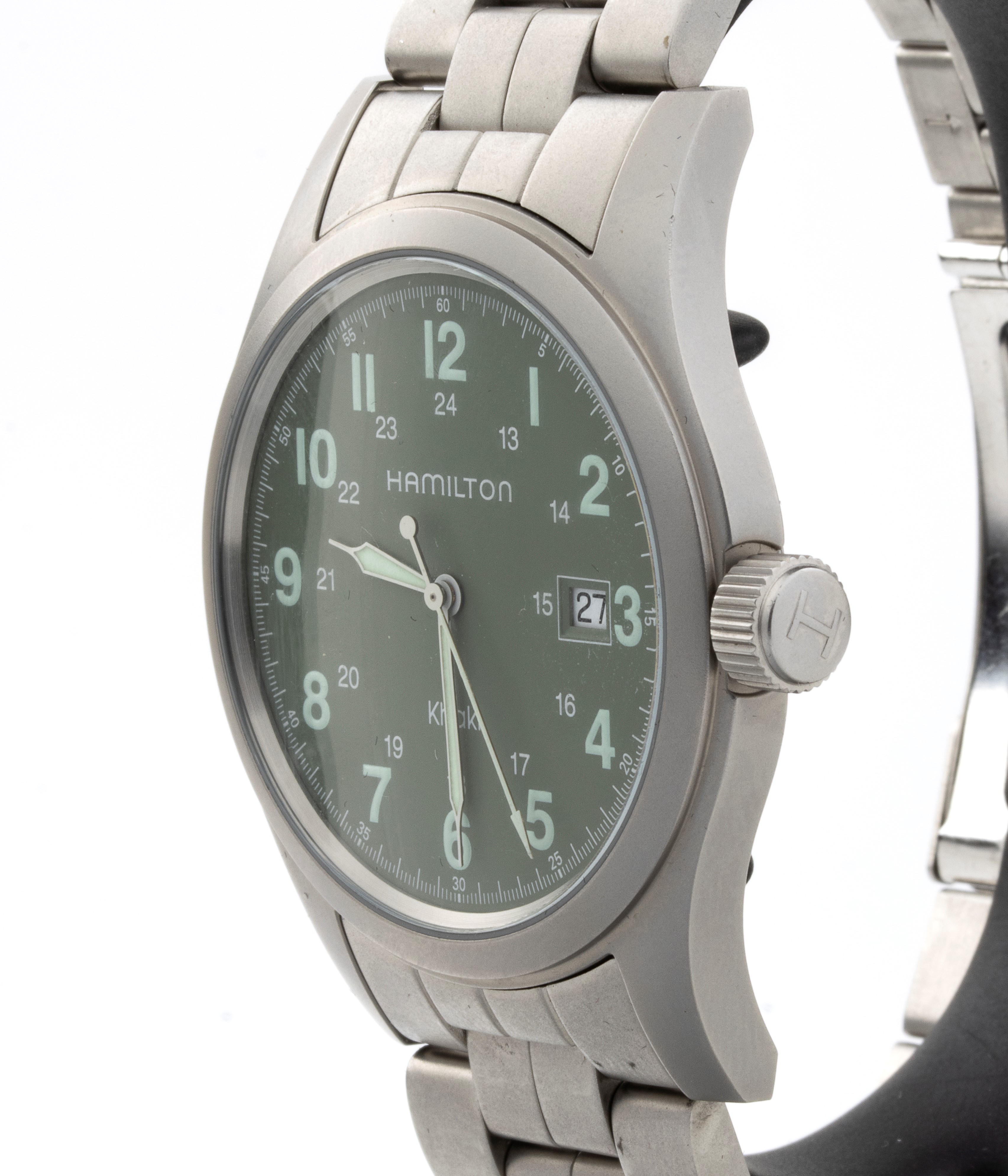 Hamilton - Orologio da polso Khaki, cassa e bracciale in acciaio satinato