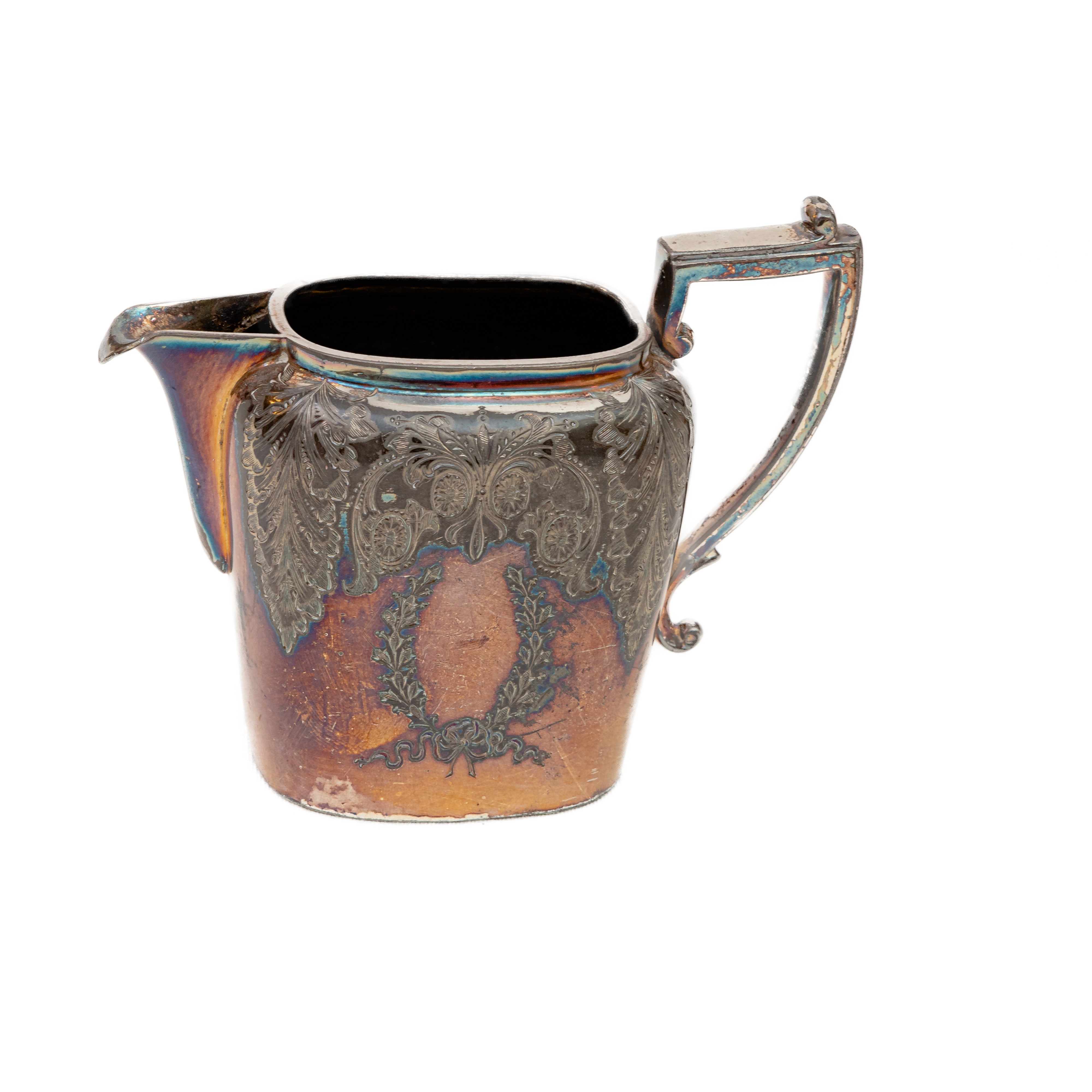 Servizio da caffè in metallo argentato