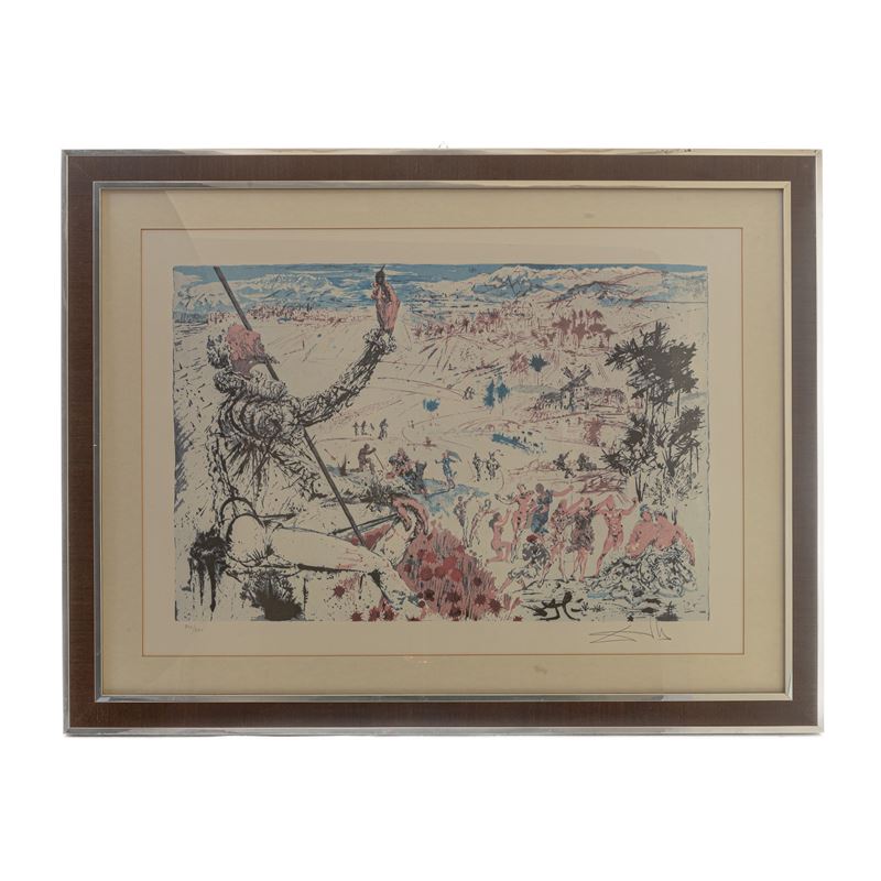 Salvador Dali' - Don Chiosciotte, Multiplo su Carta