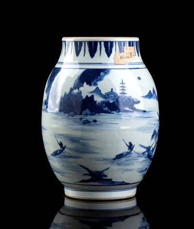 Vaso in Porcellana 'bianco e Blu'