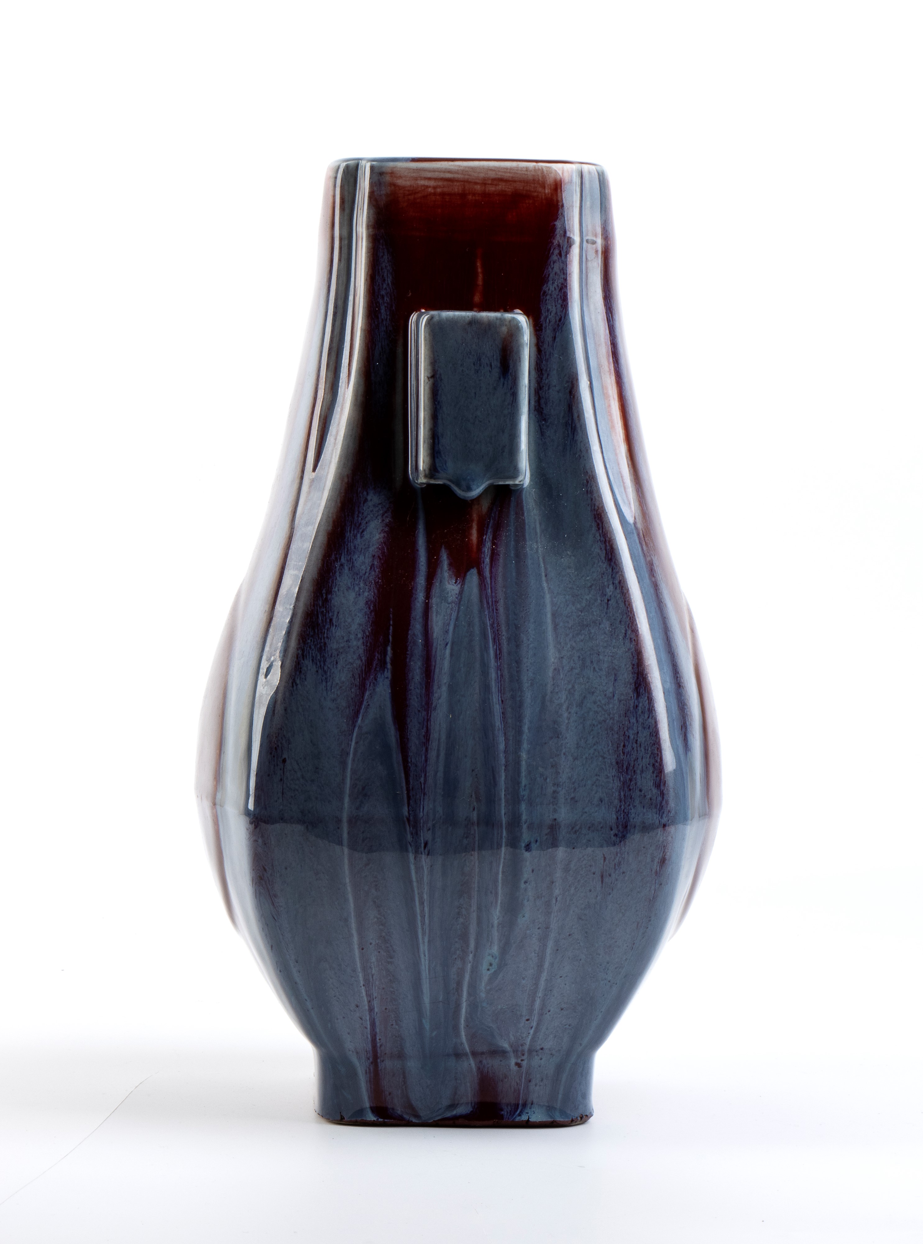 Vaso Hu in Porcellana con Invetriatura Flambe'