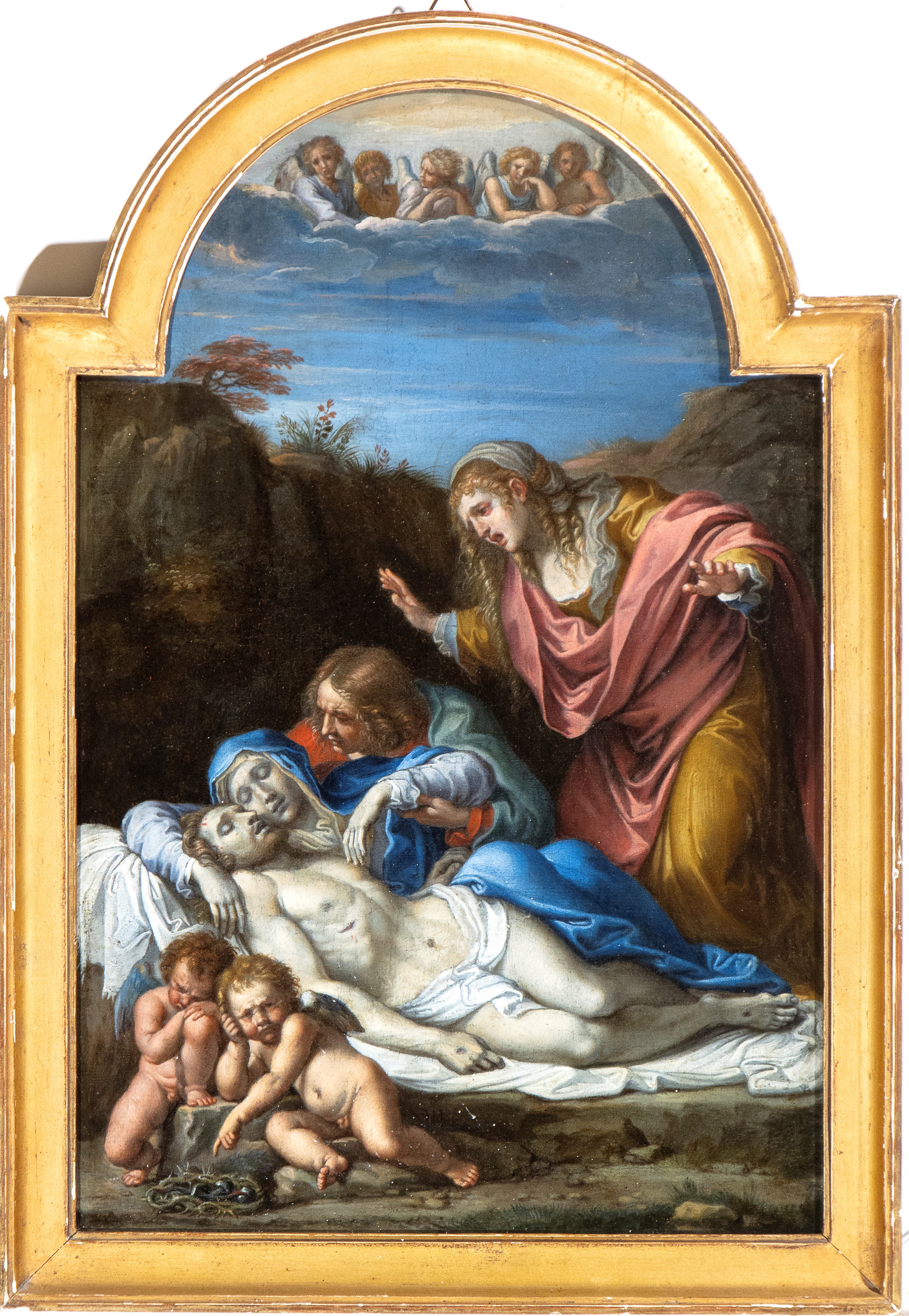 Artista Attivo a Roma, XVII Secolo - Compianto sul Cristo Morto
